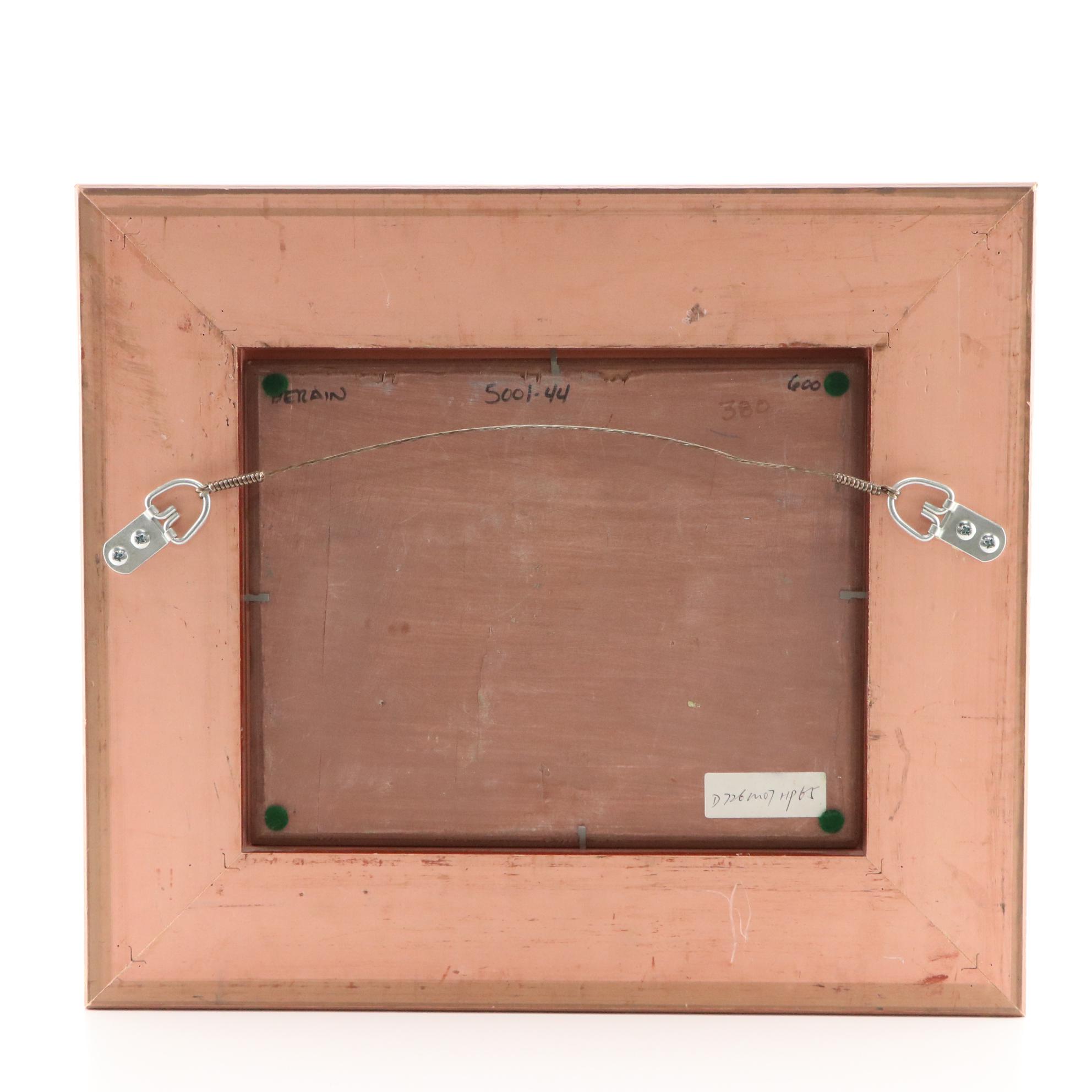 Coastal Landscape Oil Painting of Beach Scene, Late 20th Century