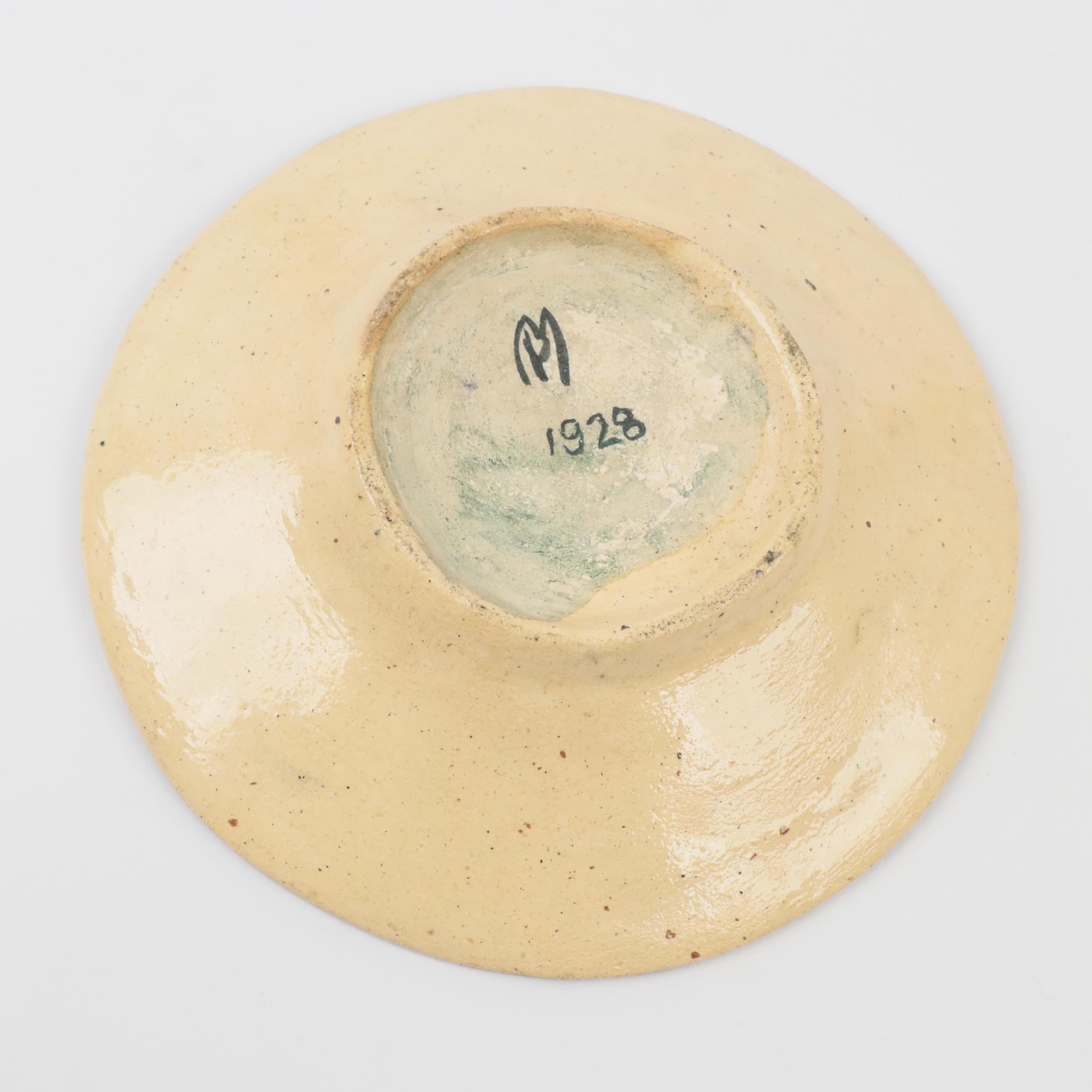 Signed Art Pottery Bowl, 1928