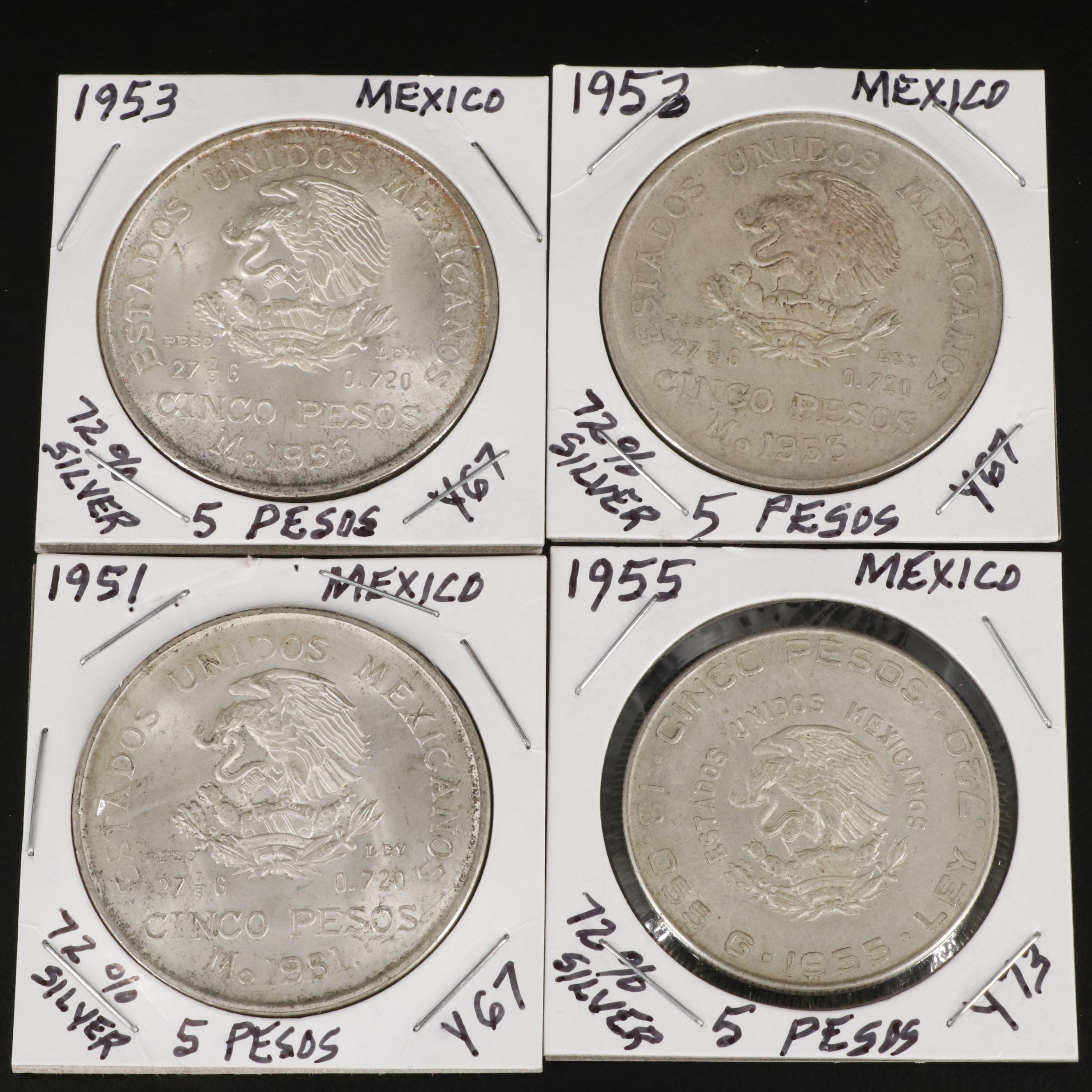Collection of Ten Mexican Silver Coins
