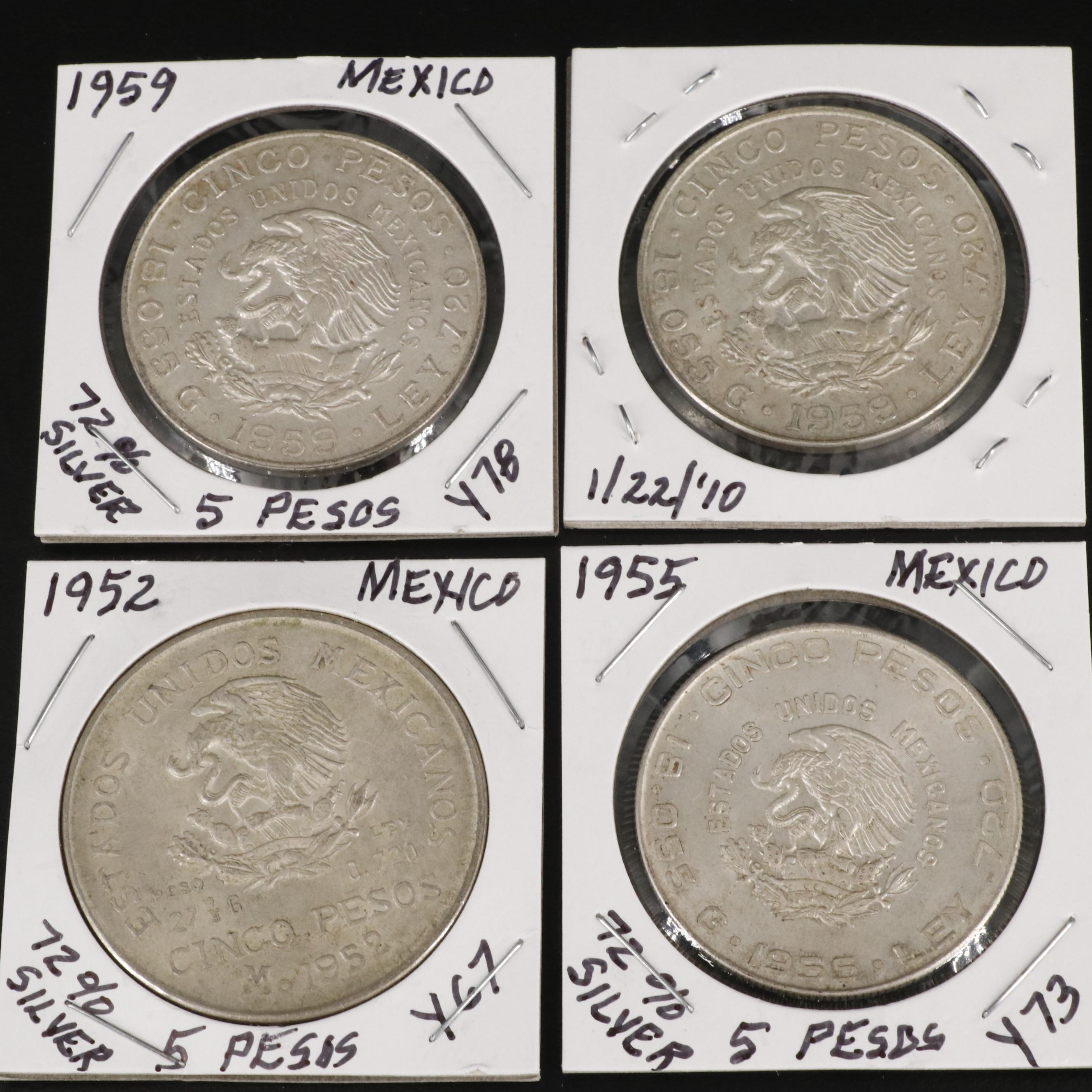 Collection of Ten Mexican Silver Coins