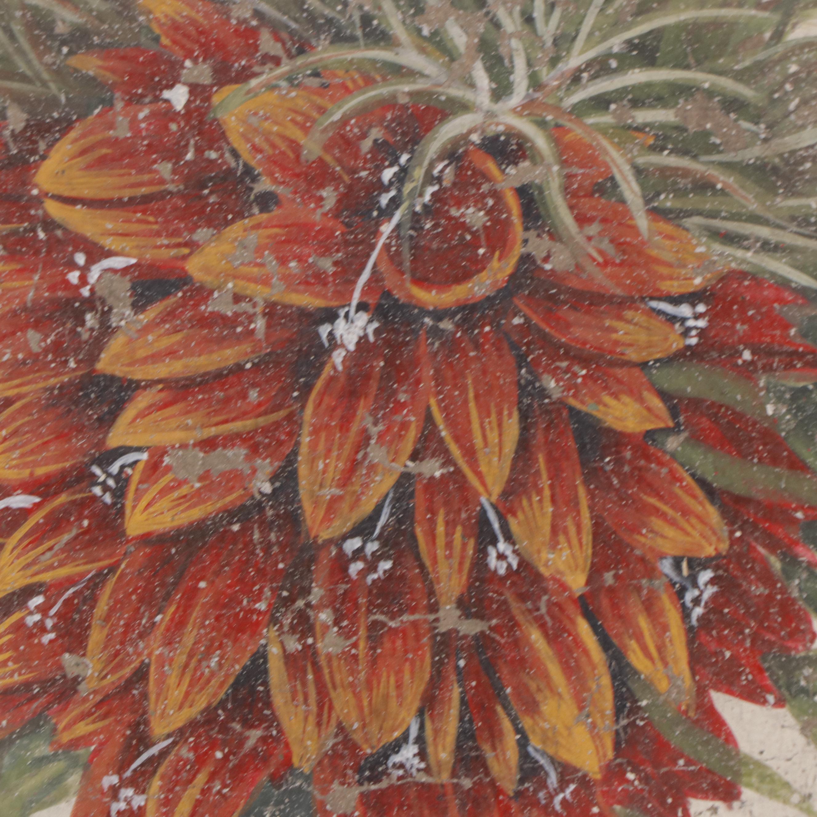 Botanical Oil Painting of Flowers