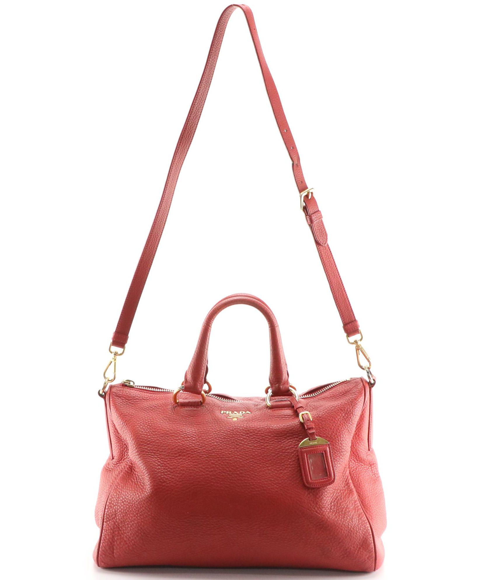 Prada Two-Way Top Handle Bag BL0778 in Vitello Daino Leather