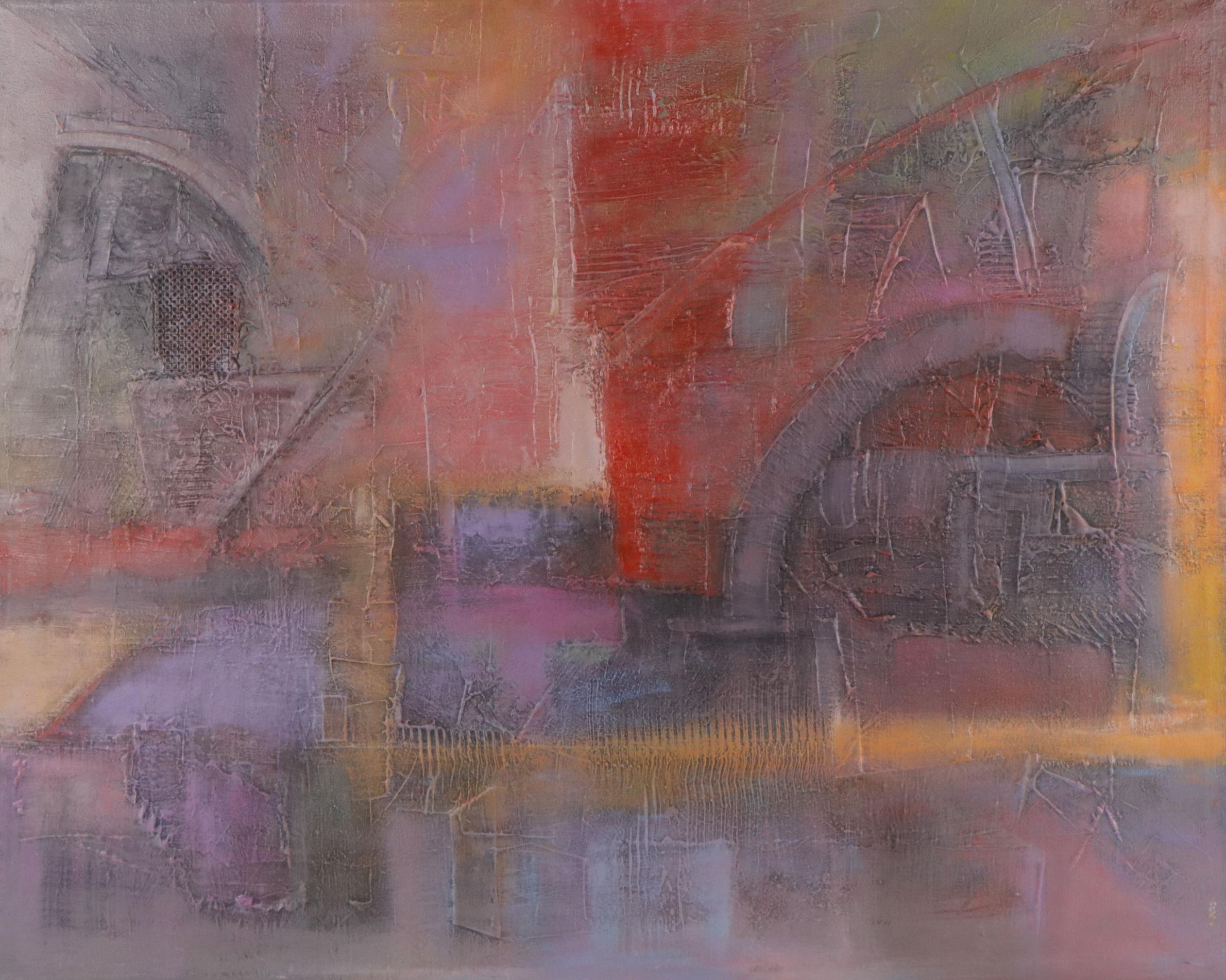 Jim Andrews Abstract Oil Painting, 1988