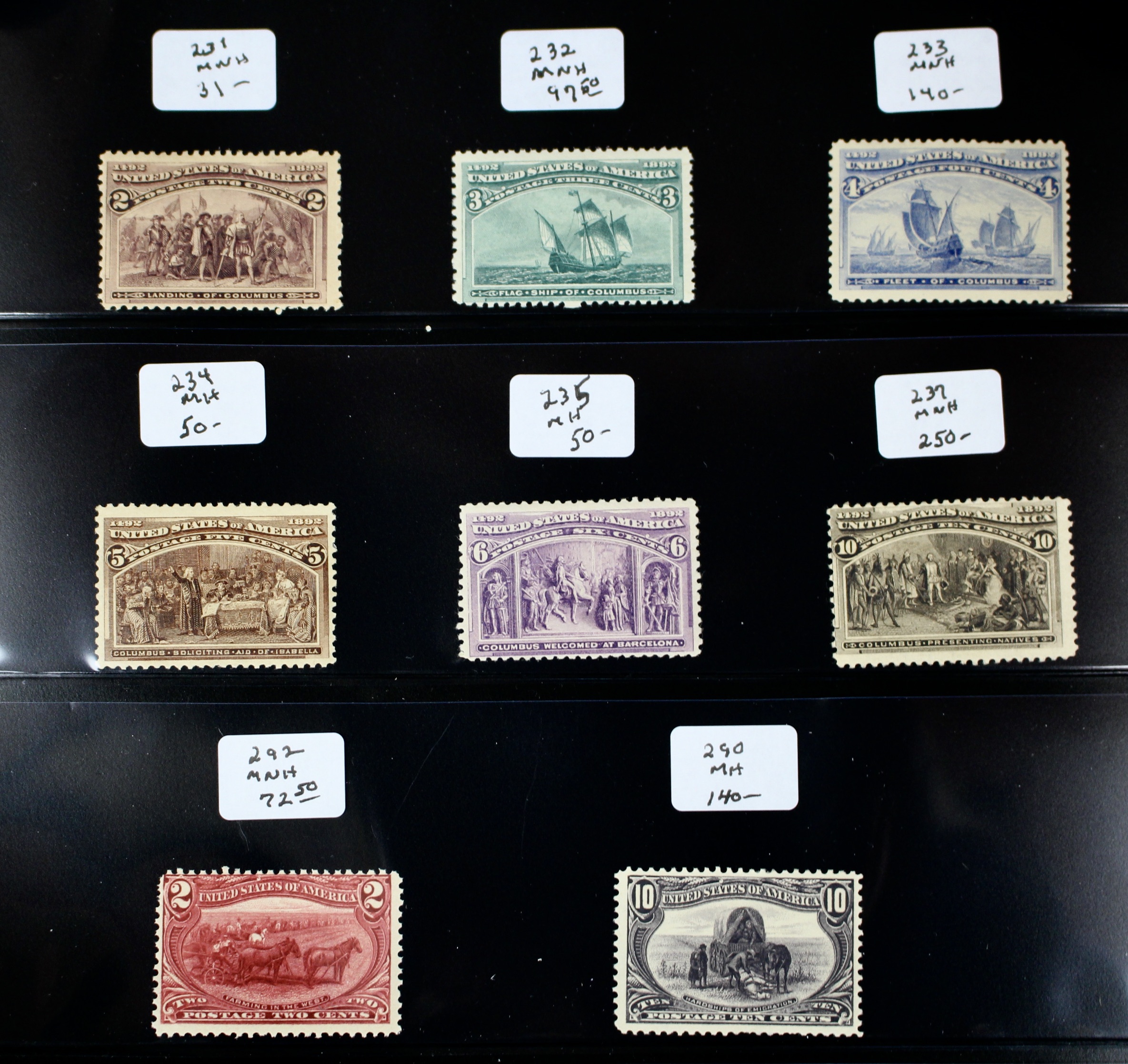 Columbian Exposition and Trans Mississippi U.S. Postage Stamps, 1890s