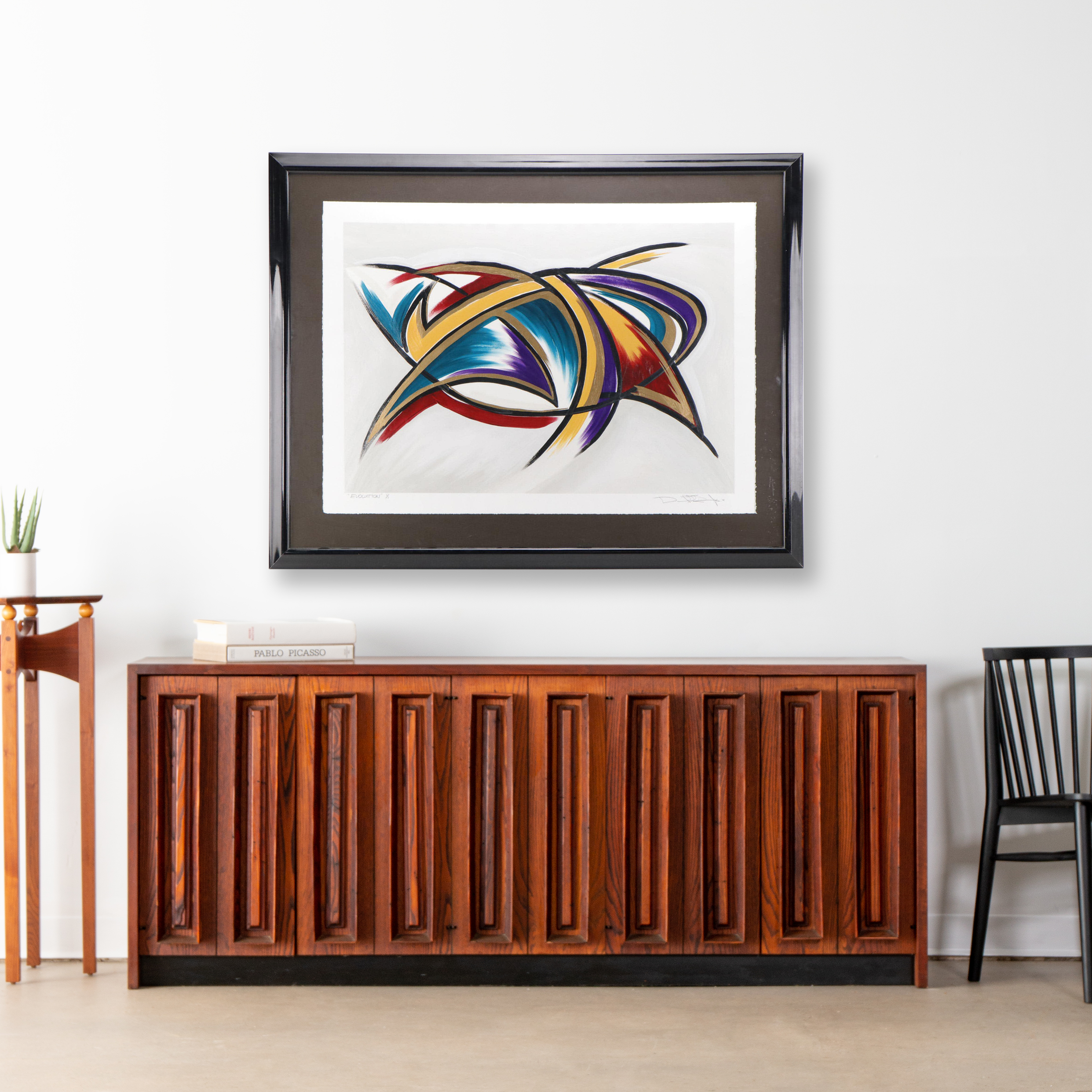 Abstract Expresionistic Style Monoprint "Evolution," 1998