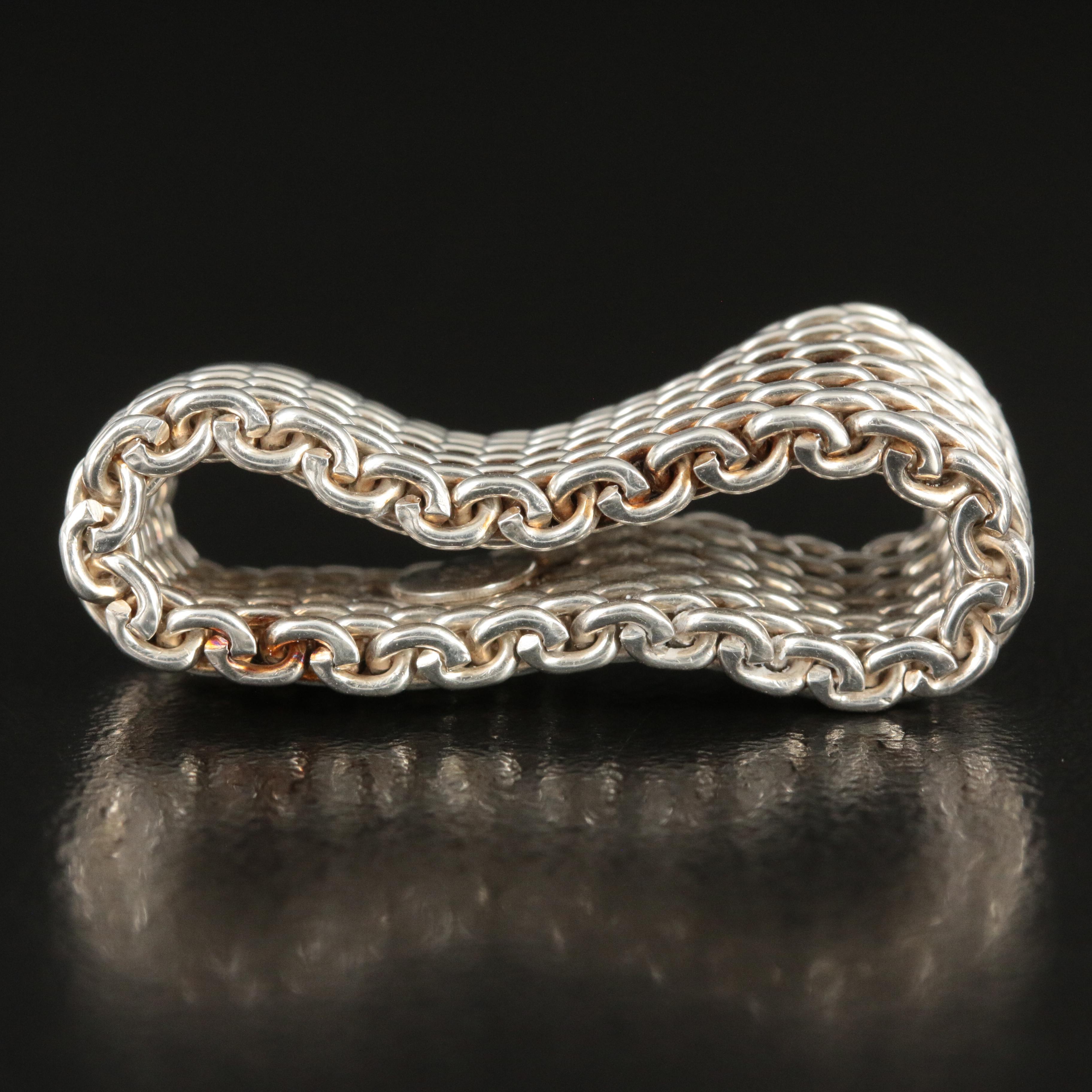 Tiffany & Co. "Somerset" Sterling Mesh Ring