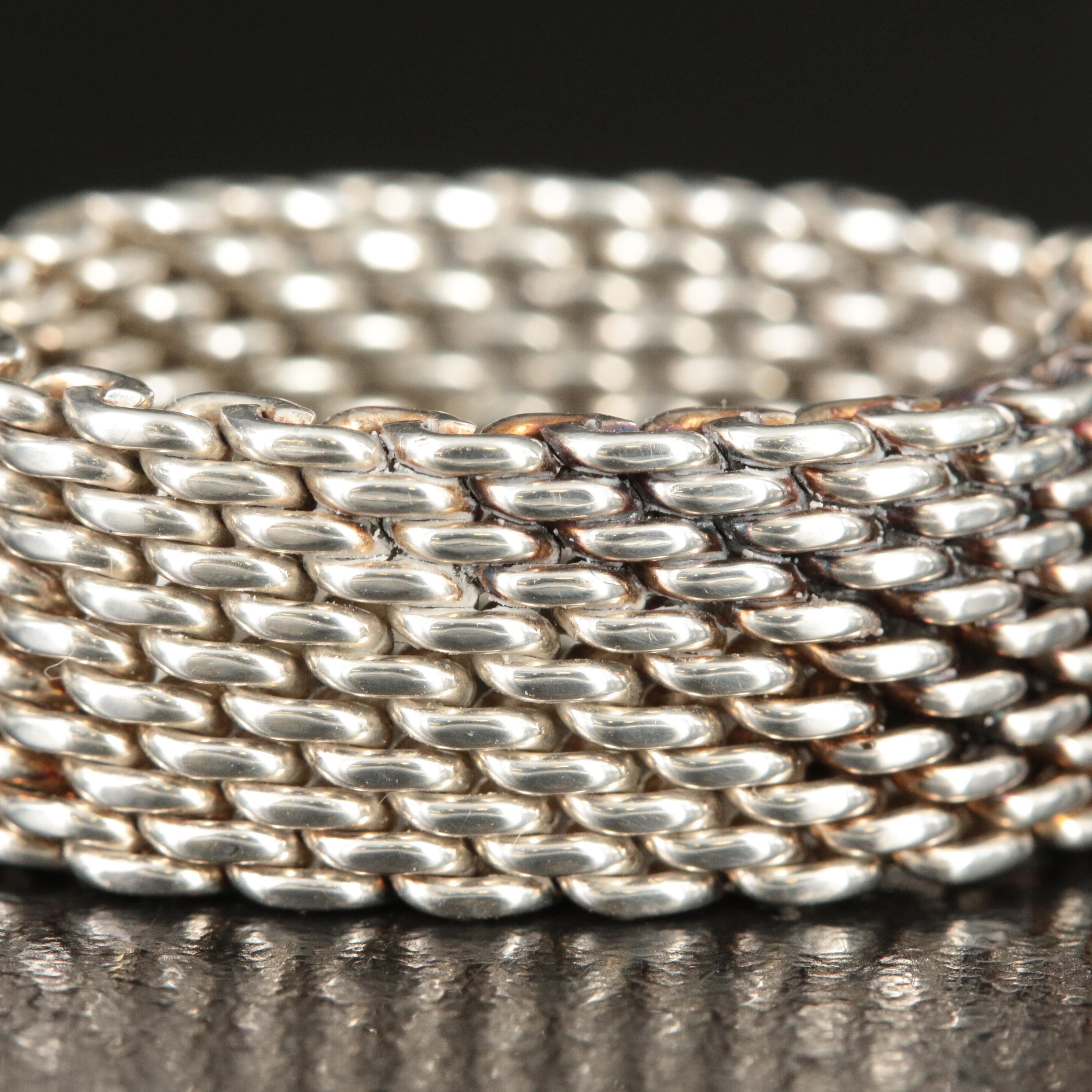 Tiffany & Co. "Somerset" Sterling Mesh Ring