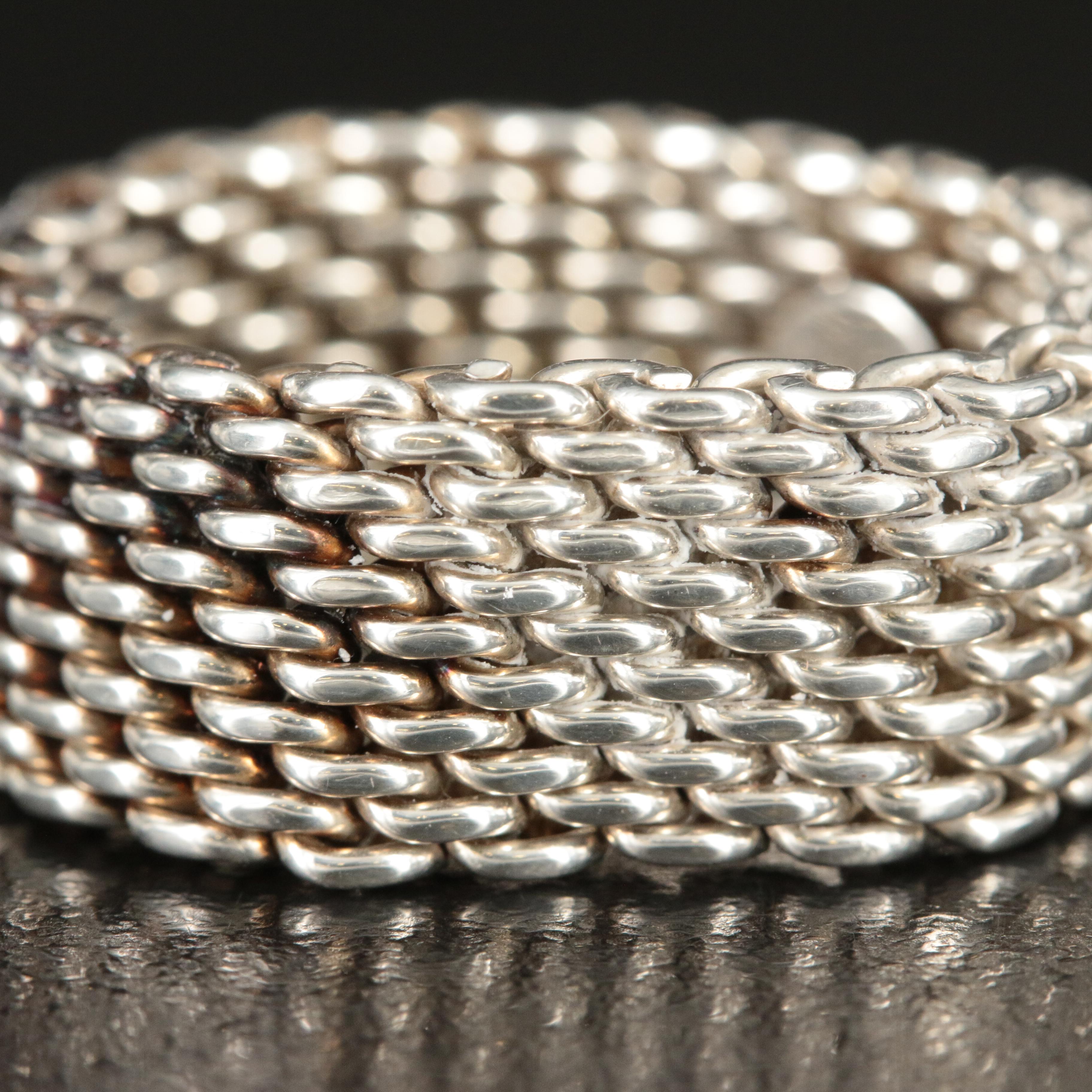 Tiffany & Co. "Somerset" Sterling Mesh Ring