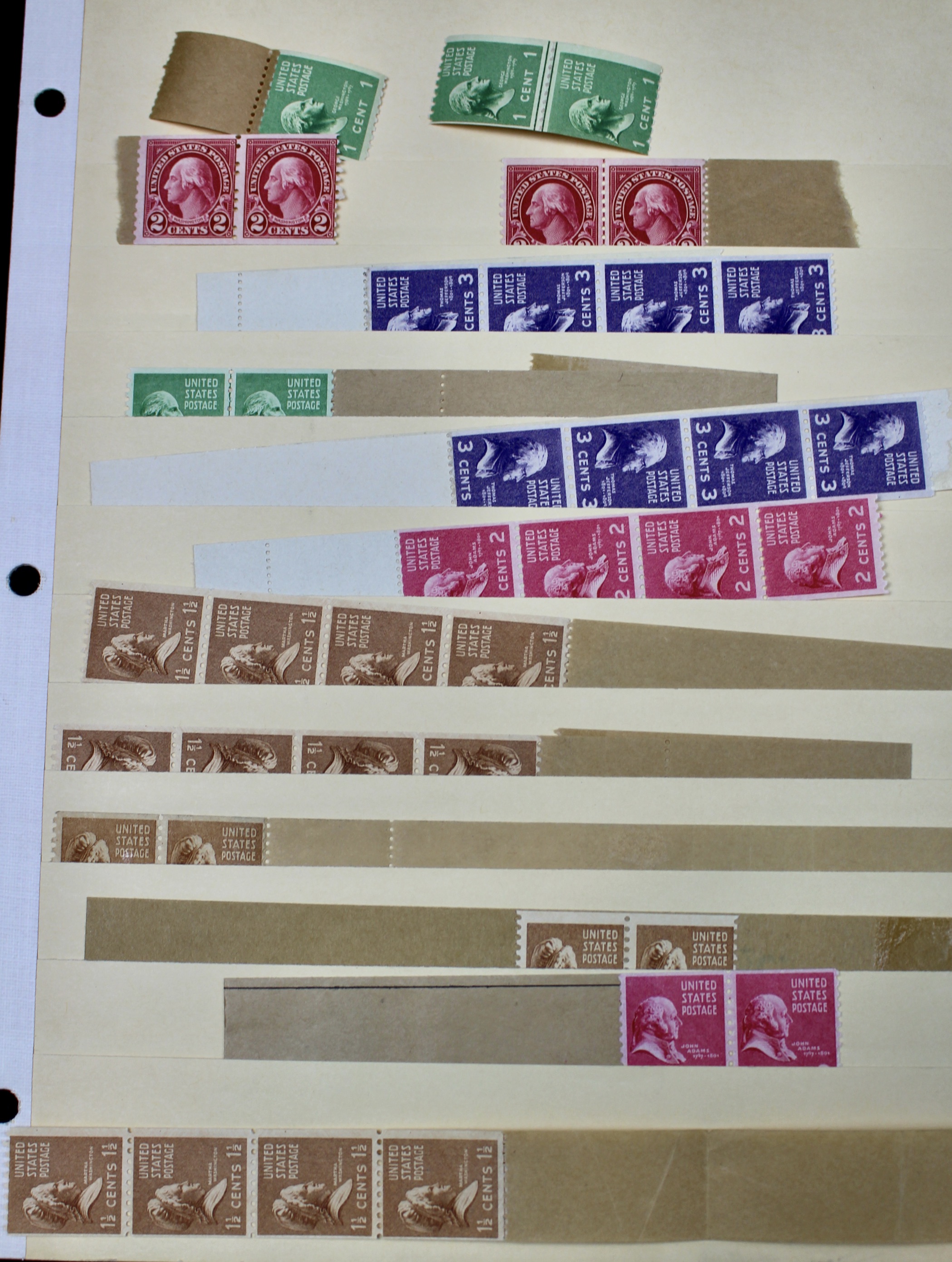 Dealer Inventory of Mint U.S. Postage Stamps, Early to Mid 20th Century