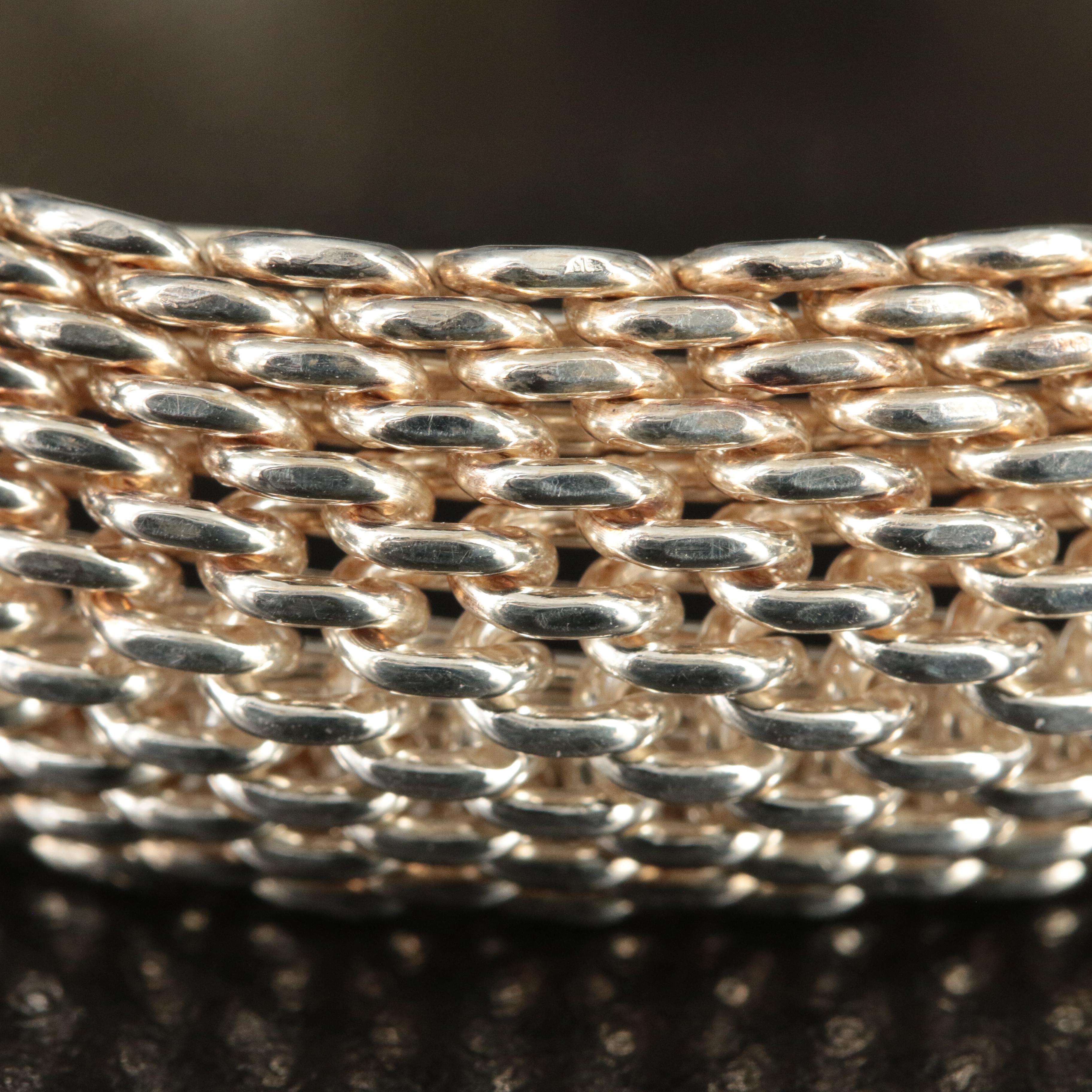 Tiffany & Co. "Somerset" Sterling Mesh Bracelet