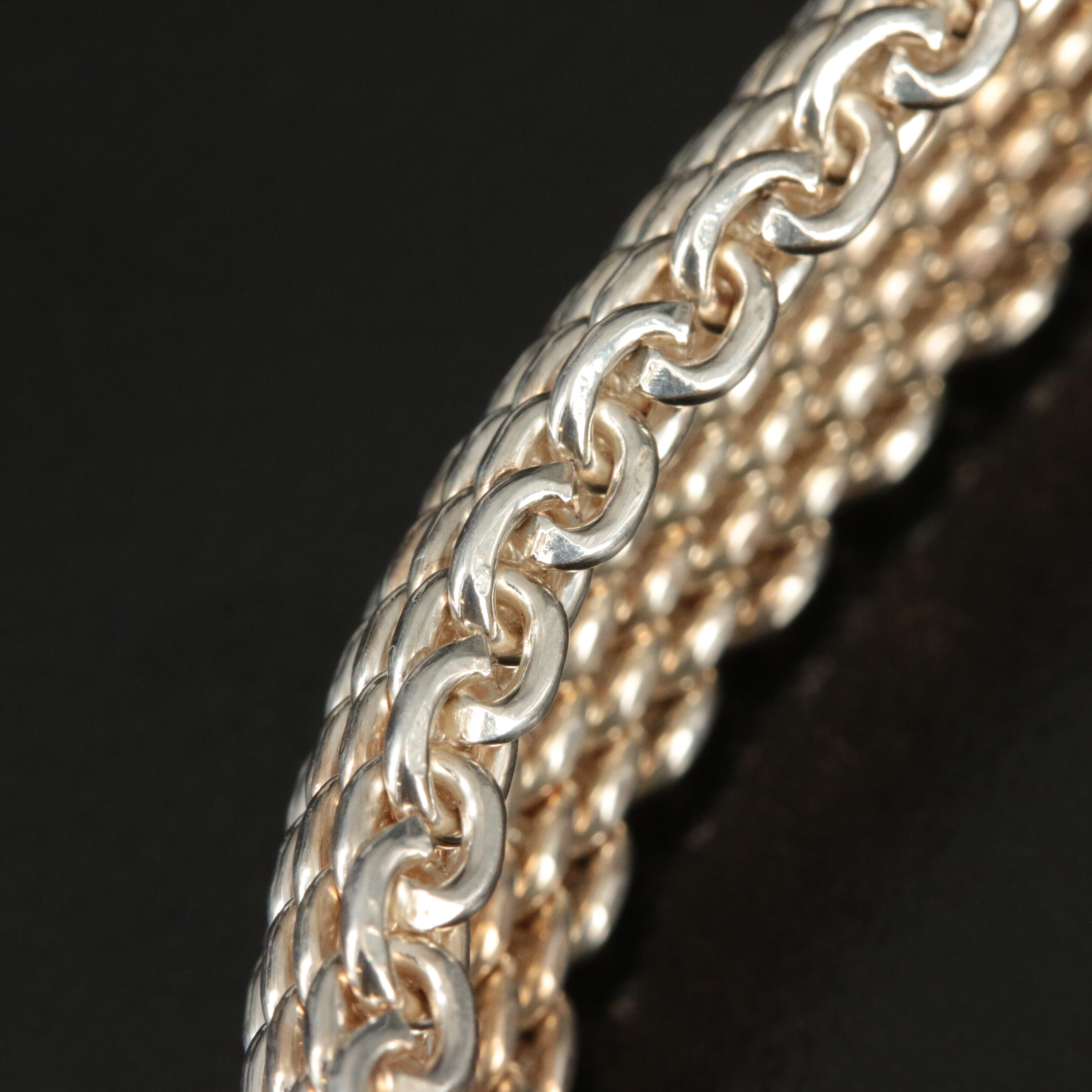 Tiffany & Co. "Somerset" Sterling Mesh Bracelet