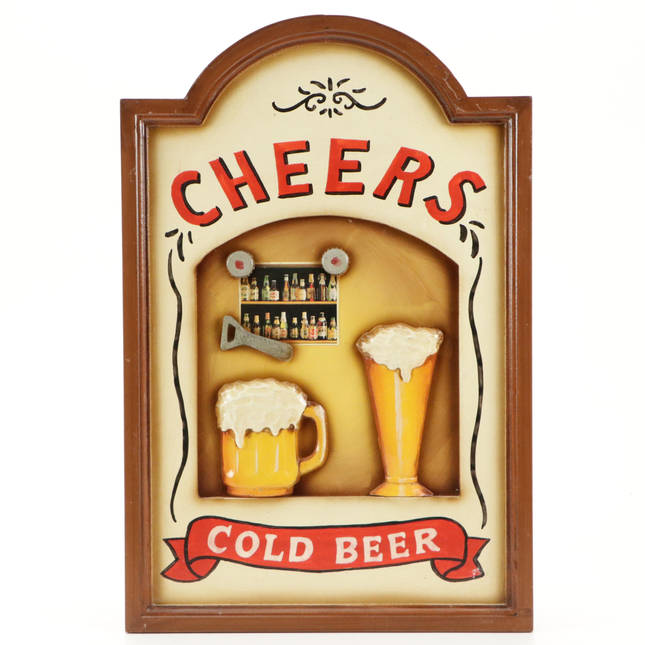 Coca-Cola Reverse Painted Mirror Advertisement with Other Hanging Wall Décor