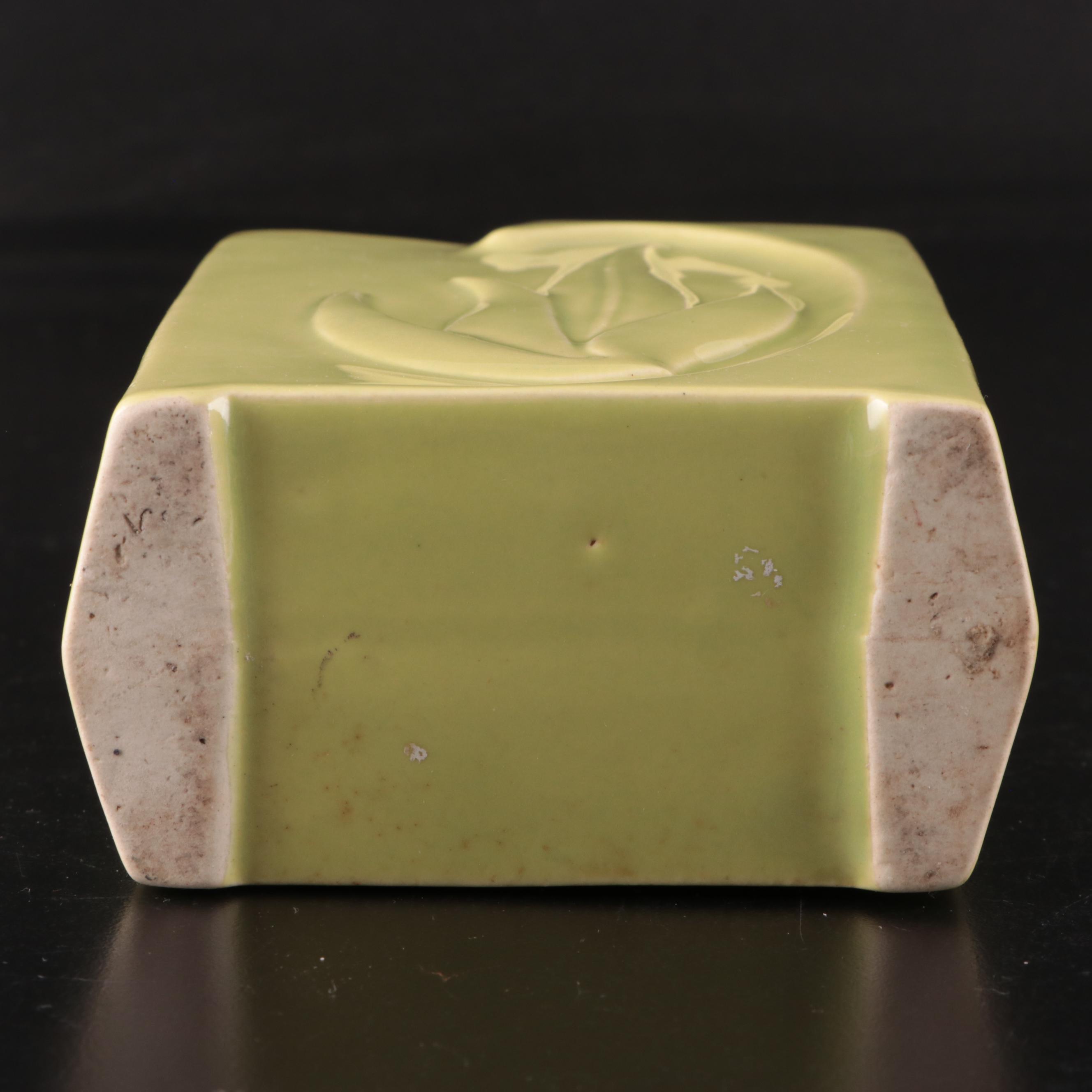 Jeannette Jadeite Glass Bud Vase with Other Decor