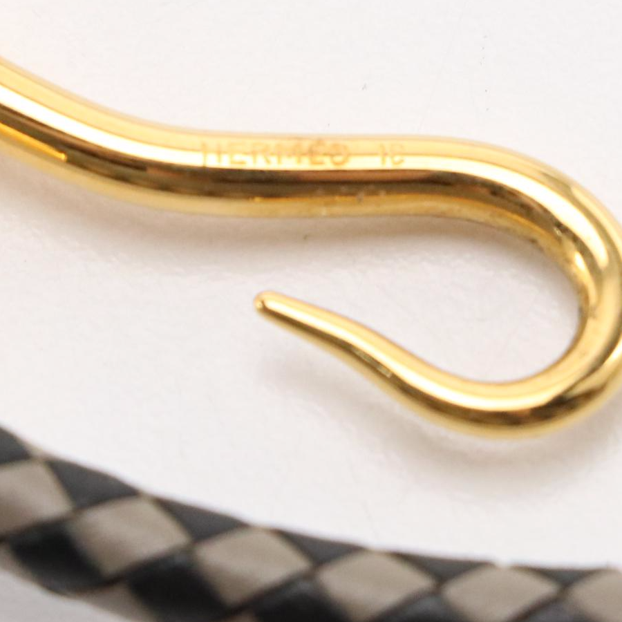 Hermès "Double Tour" Jumbo Hook Leather Bracelet in Box