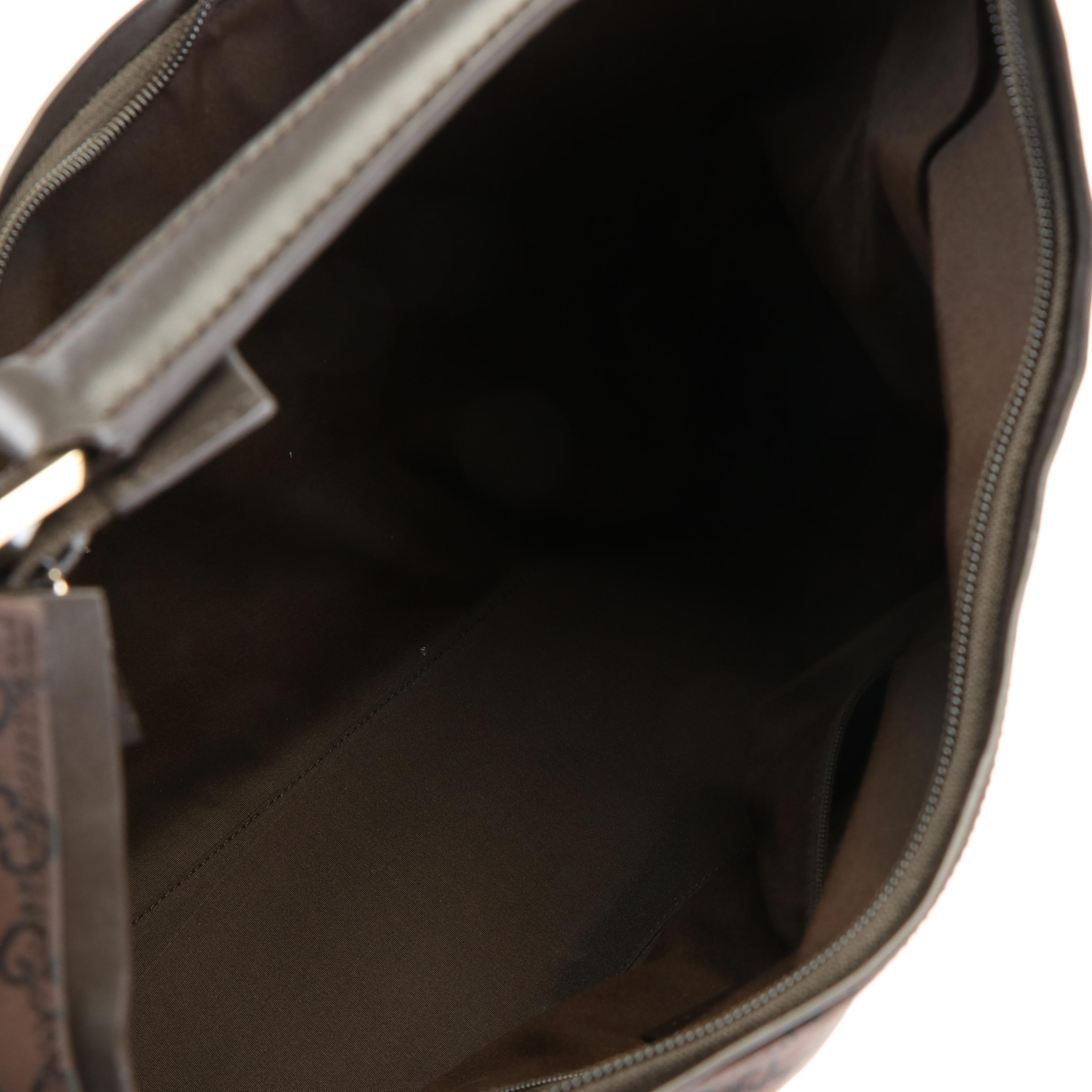 Gucci Large Hobo Bag in Brown GG Nylon Canvas