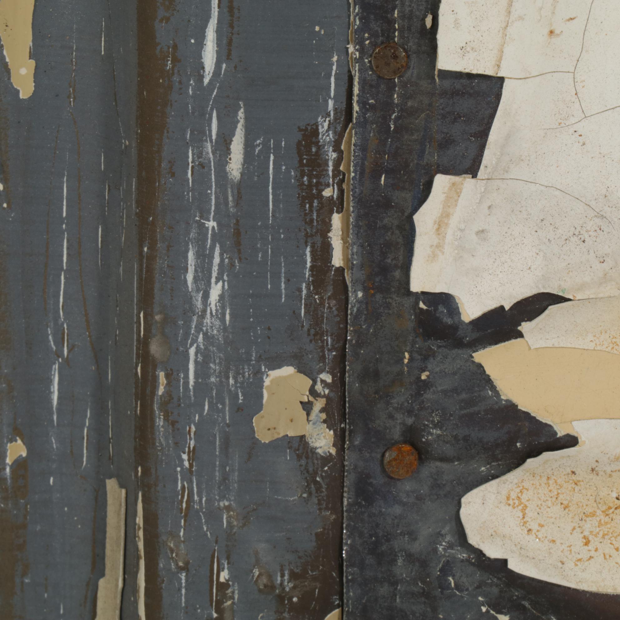 Framed and Painted Pressed Tin Ceiling Tiles, Early 20th Century