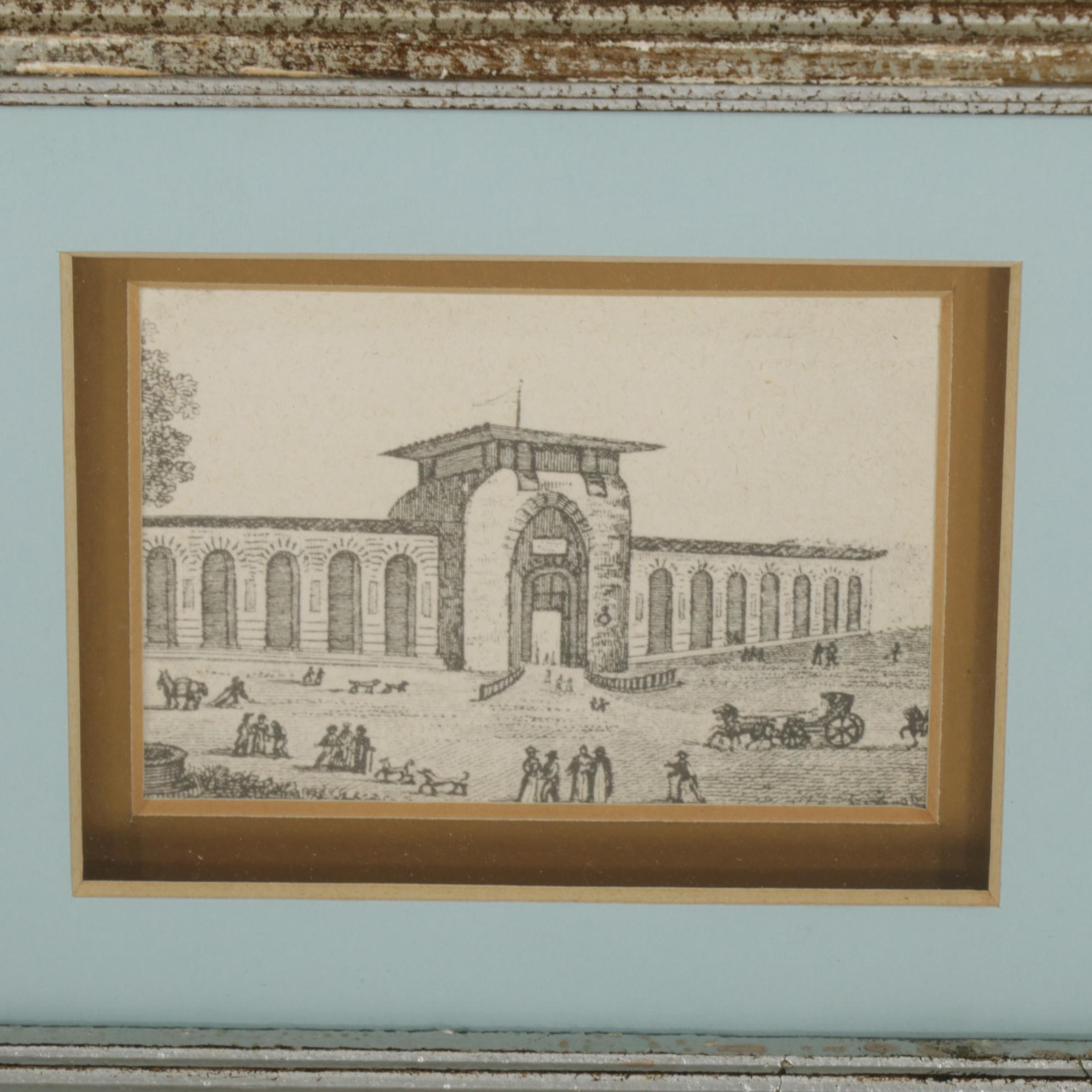 Digital Map Print Of State of Ohio and Italian Landmarks, 21st Century