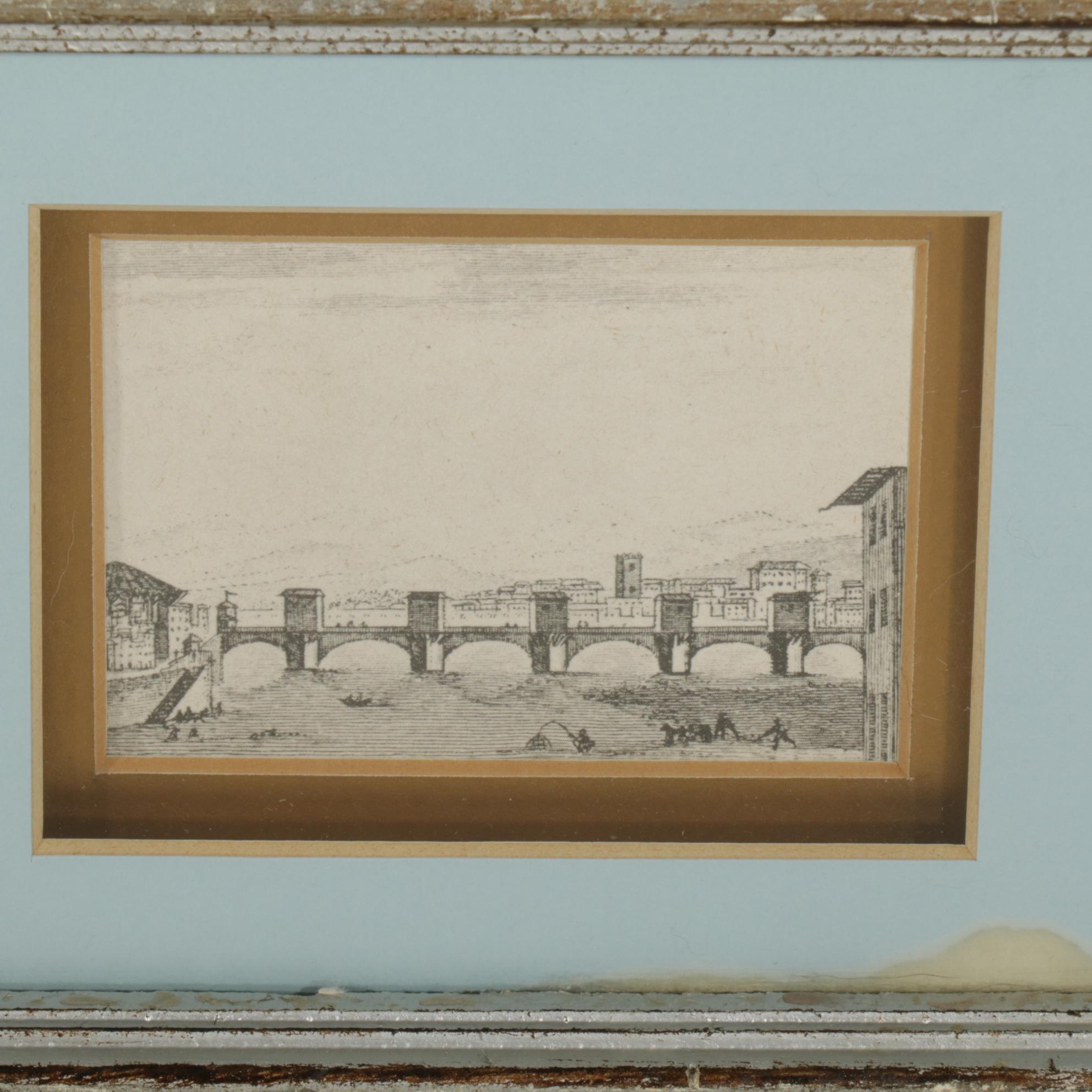 Digital Map Print Of State of Ohio and Italian Landmarks, 21st Century