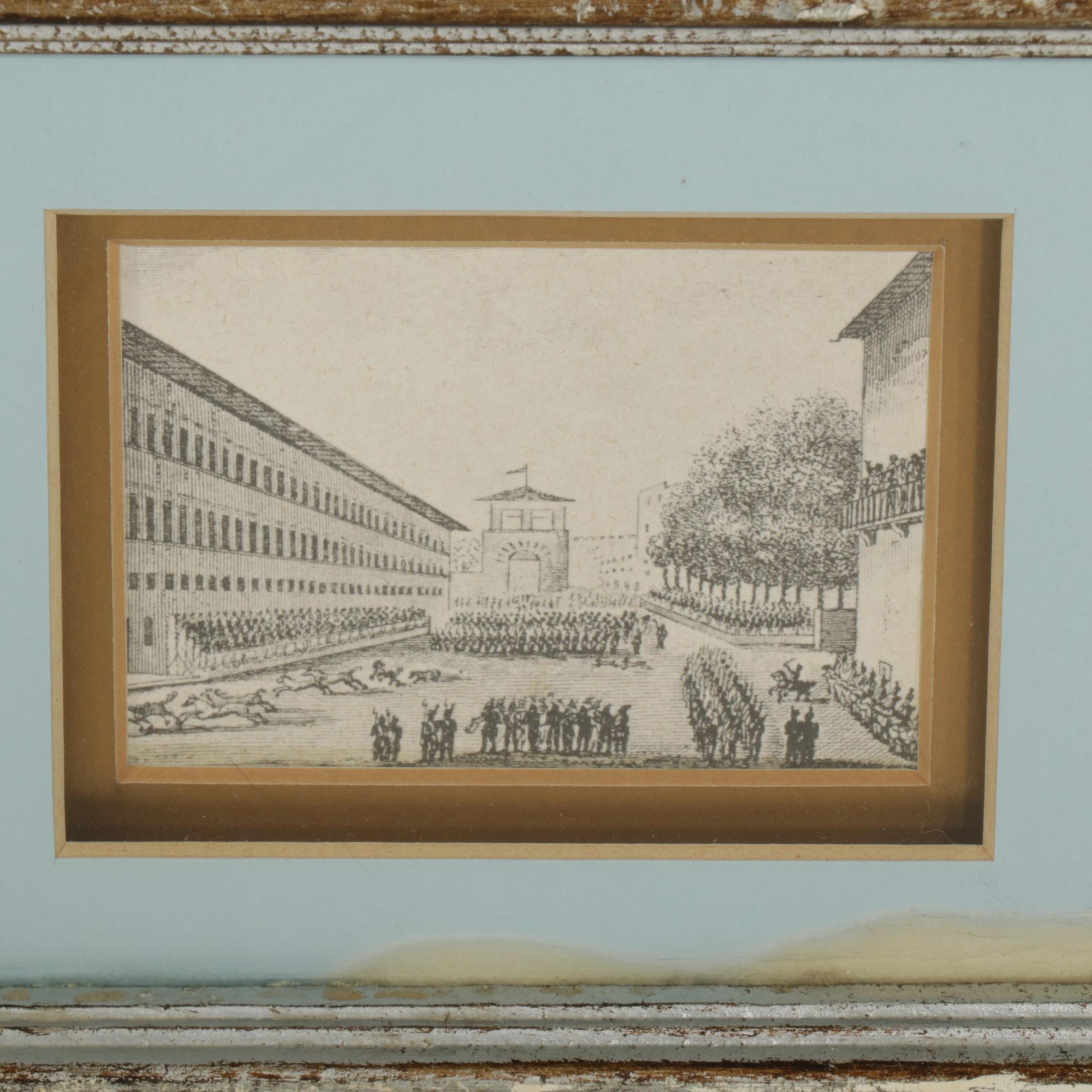 Digital Map Print Of State of Ohio and Italian Landmarks, 21st Century