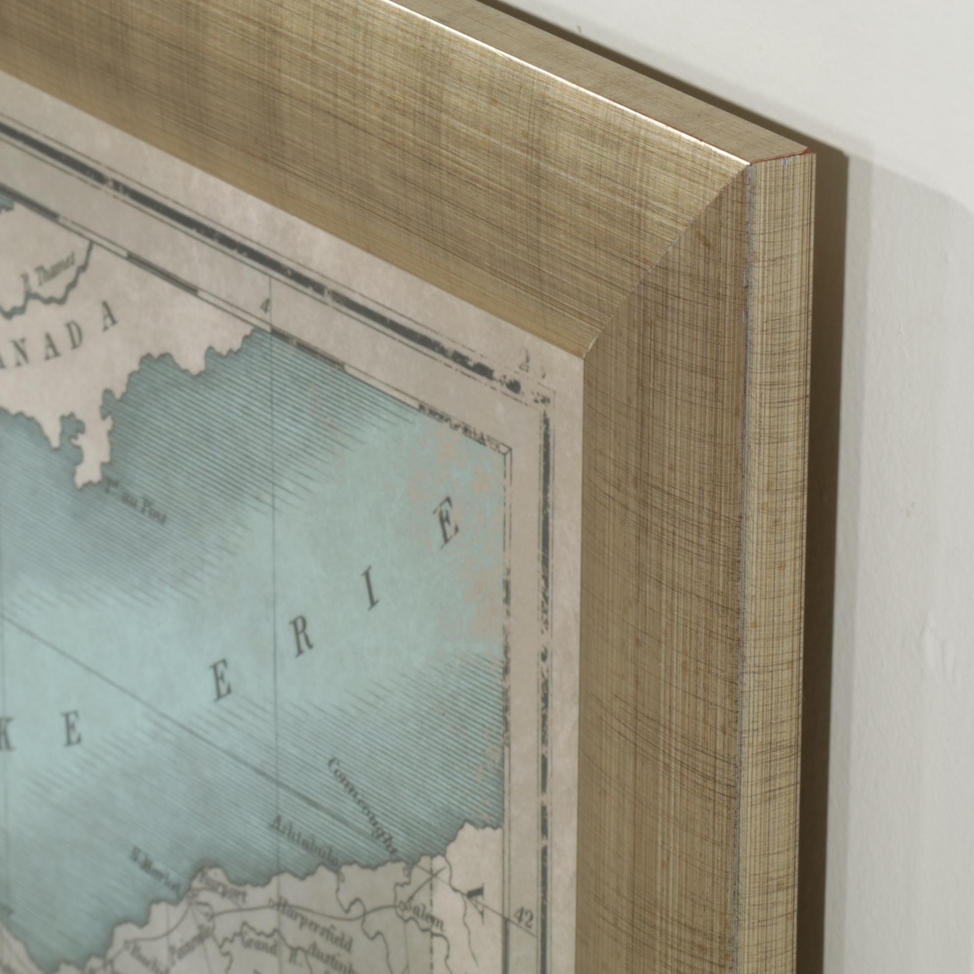 Digital Map Print Of State of Ohio and Italian Landmarks, 21st Century