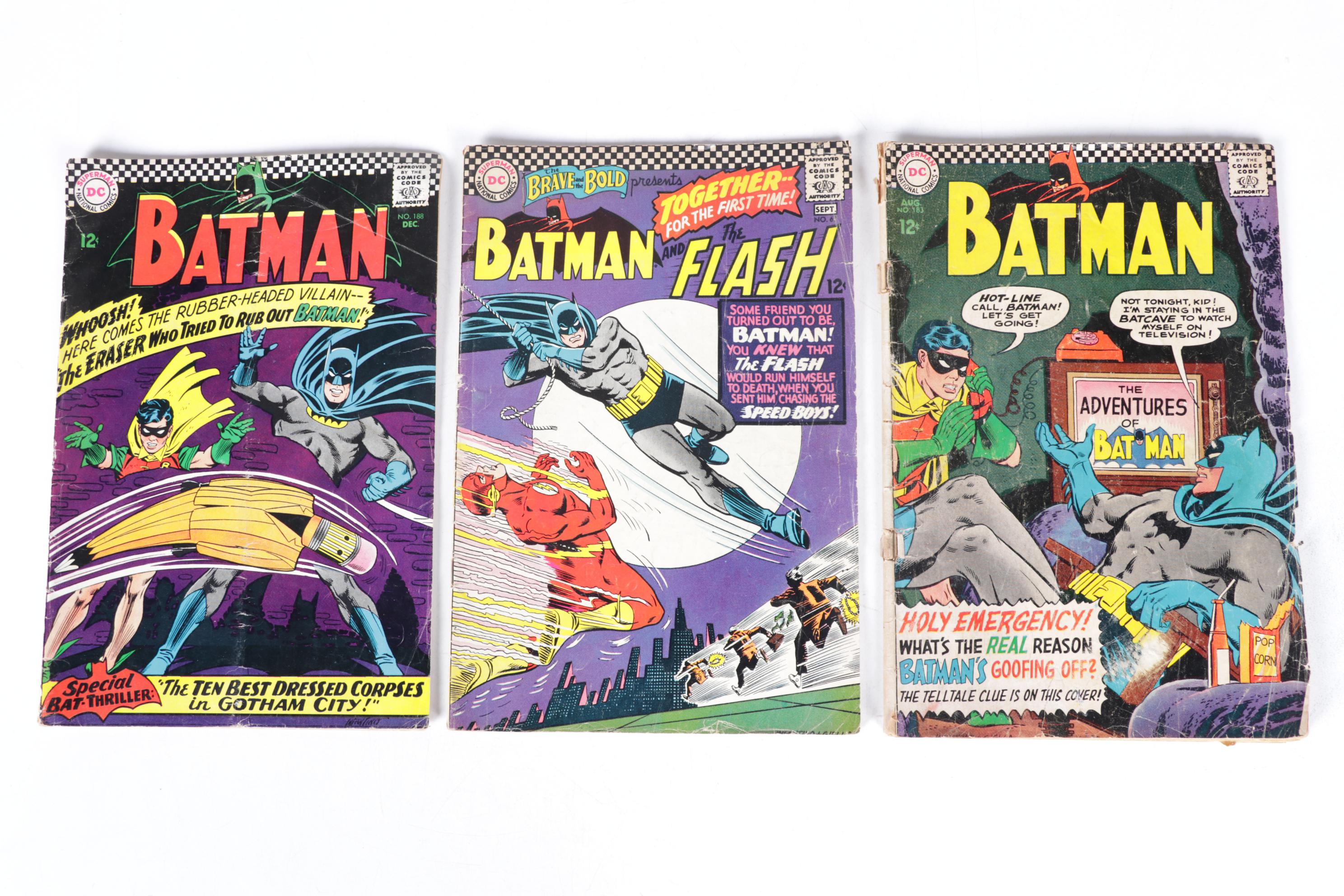 Silver Age DC Comics Batman Including "Batman and The Flash" #67 and More Comics