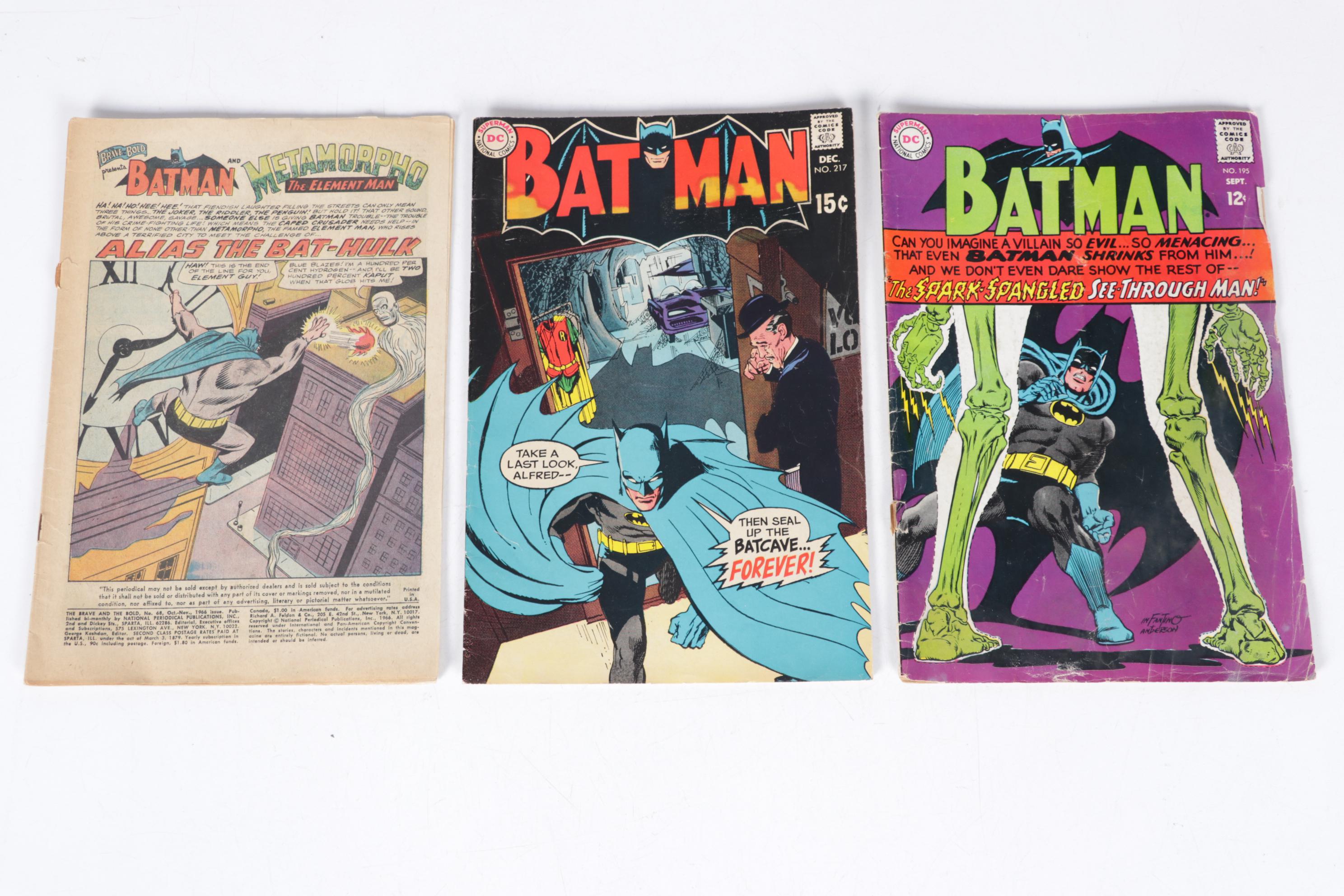 Silver Age DC Comics Batman Including "Batman and The Flash" #67 and More Comics