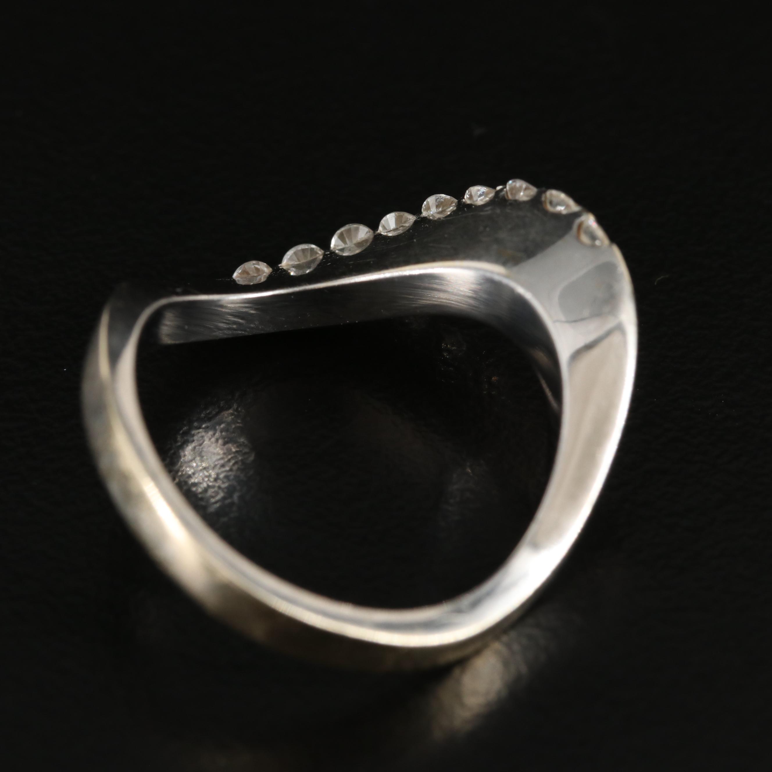 18K 0.32 CTW Diamond Wave Ring