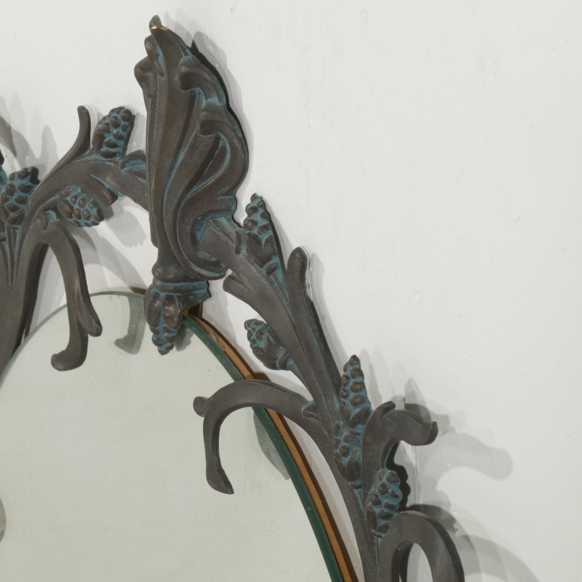 Decorative Metal Oval Wall Mirror