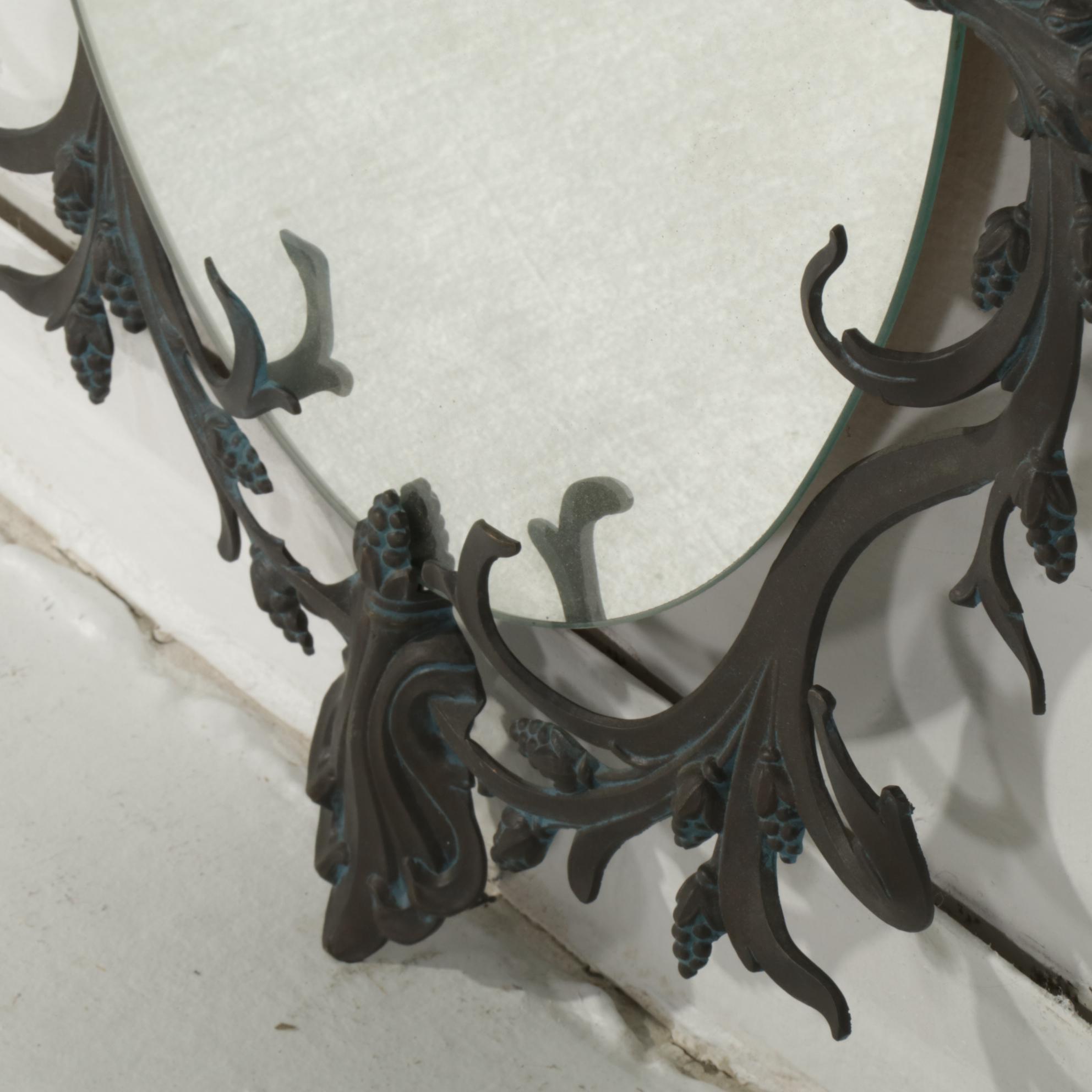 Decorative Metal Oval Wall Mirror