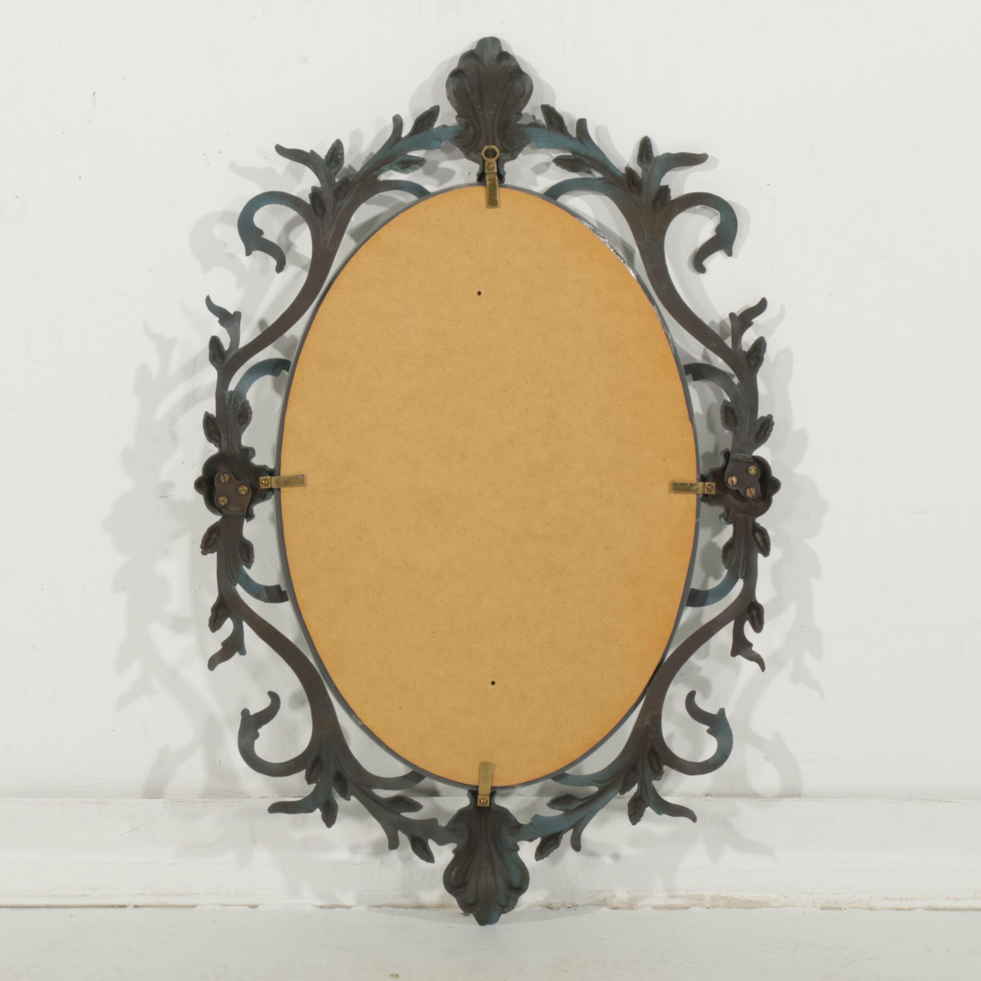 Decorative Metal Oval Wall Mirror