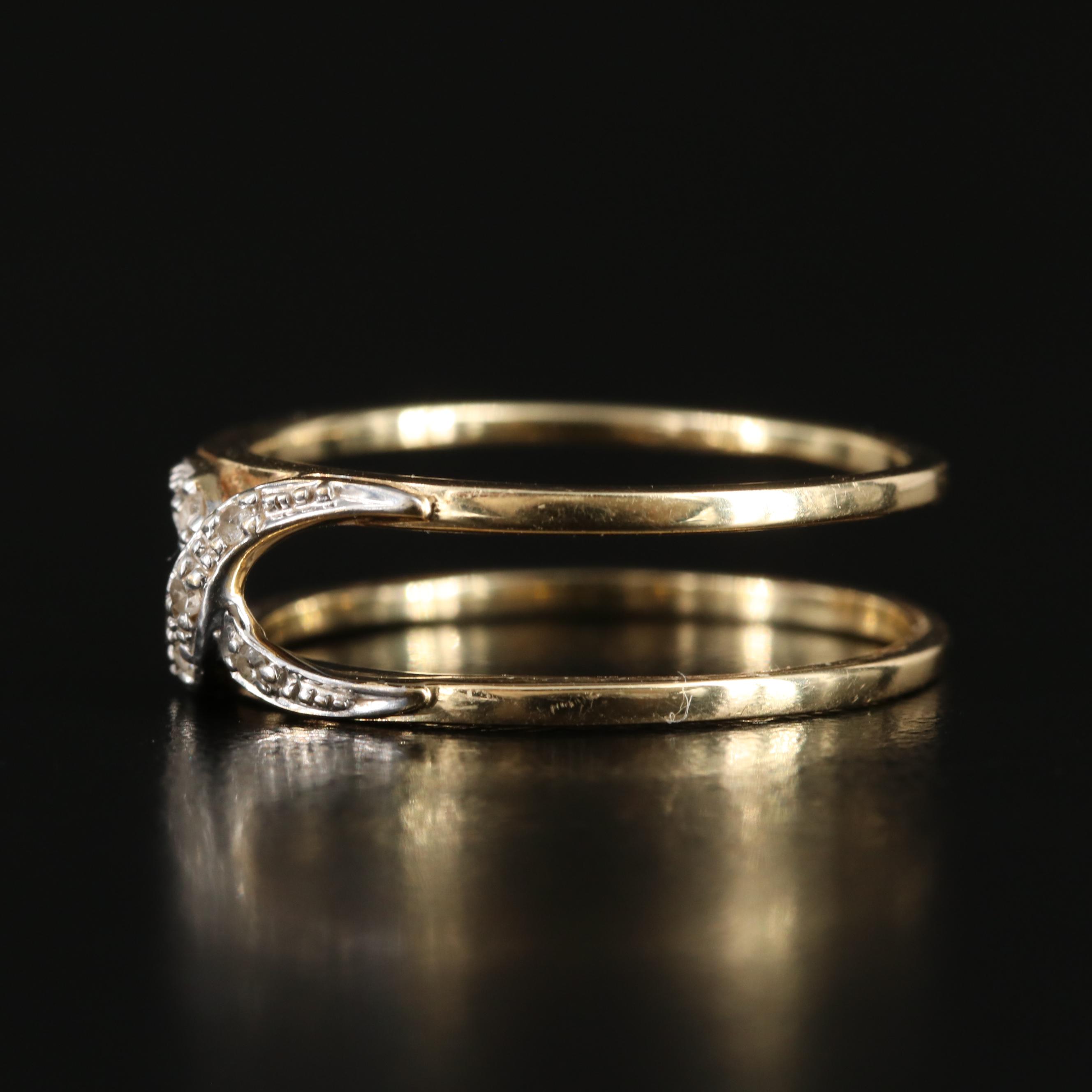 14K Diamond Ring Frame with Interchangeable Jadeite Band Inserts