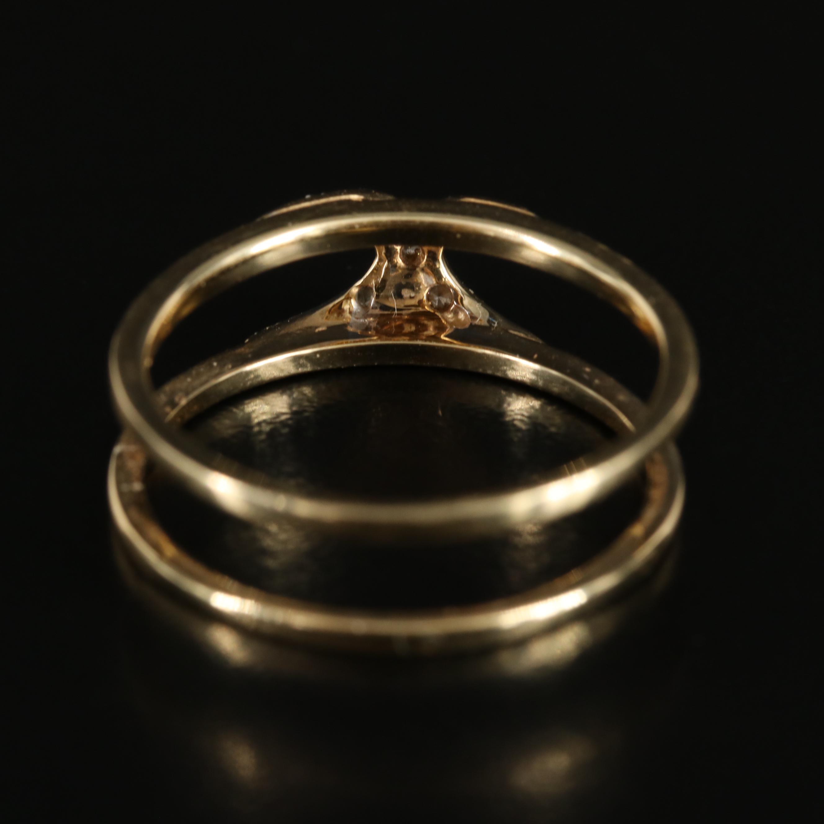 14K Diamond Ring Frame with Interchangeable Jadeite Band Inserts