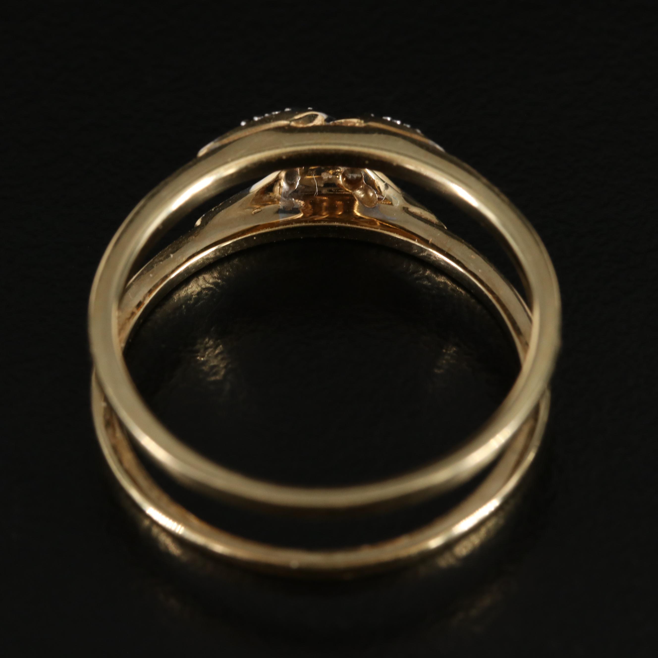 14K Diamond Ring Frame with Interchangeable Jadeite Band Inserts