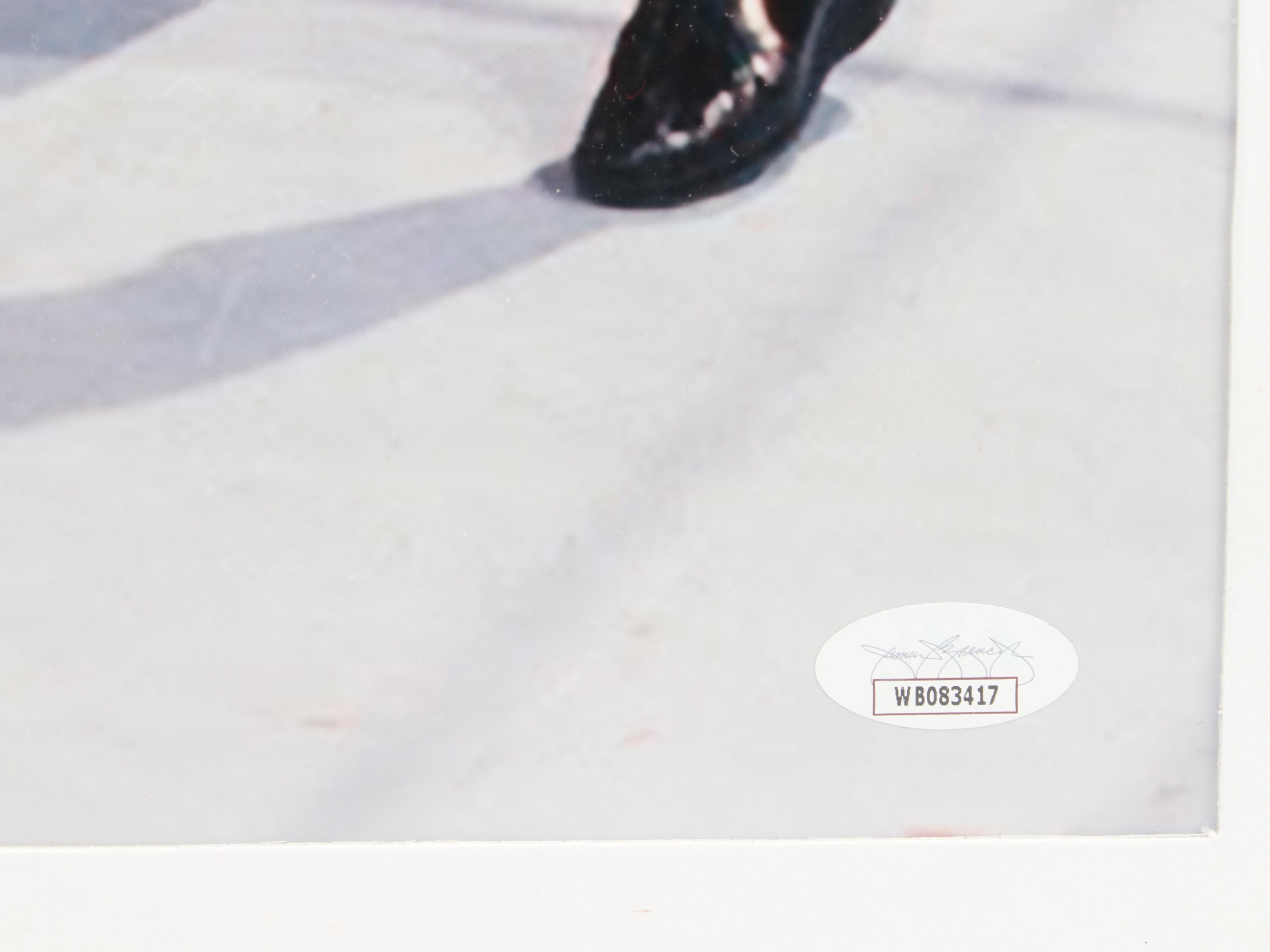 Pete Rose and Kane Signed Wrestling Print in Matted Frame