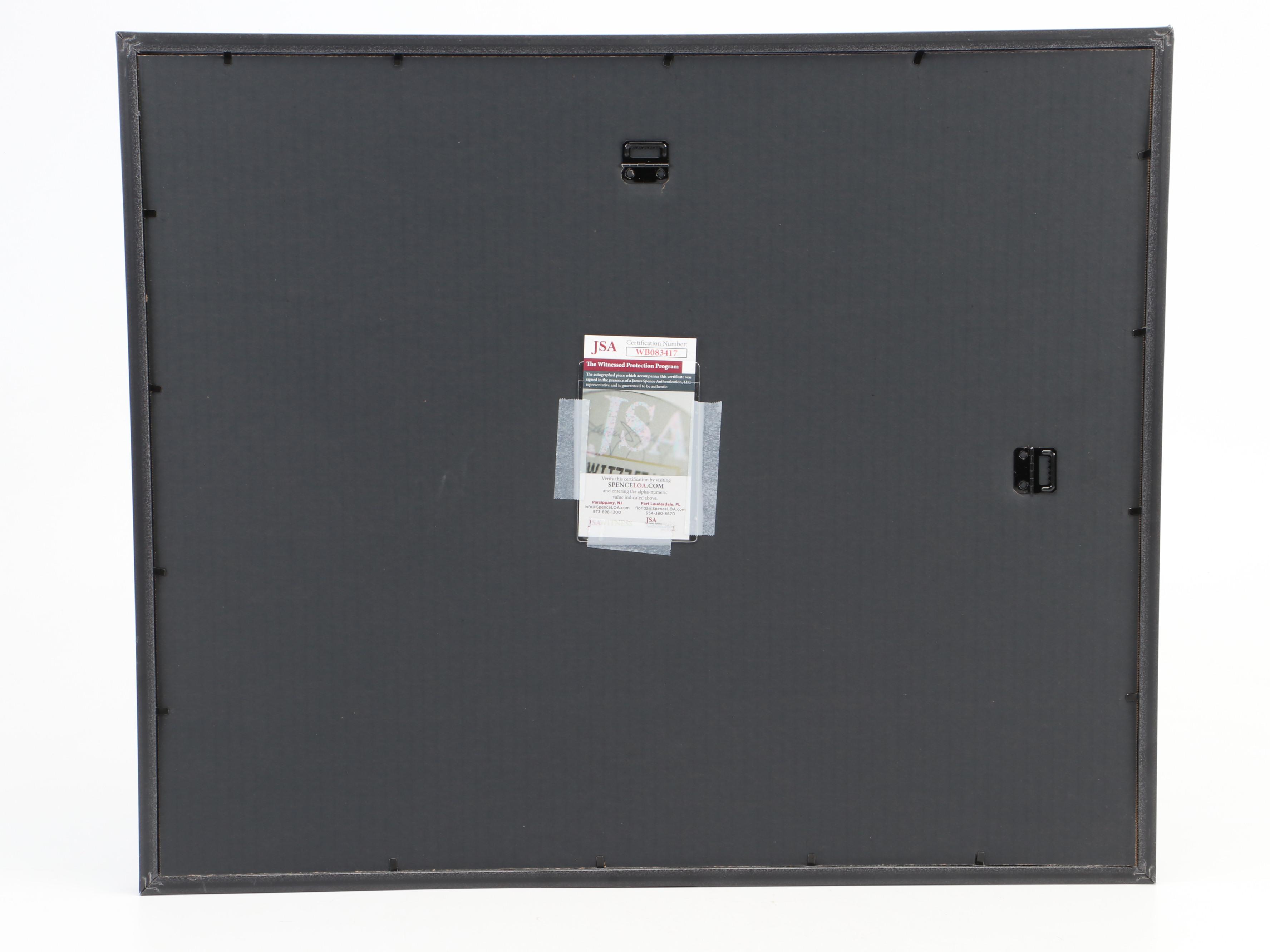 Pete Rose and Kane Signed Wrestling Print in Matted Frame