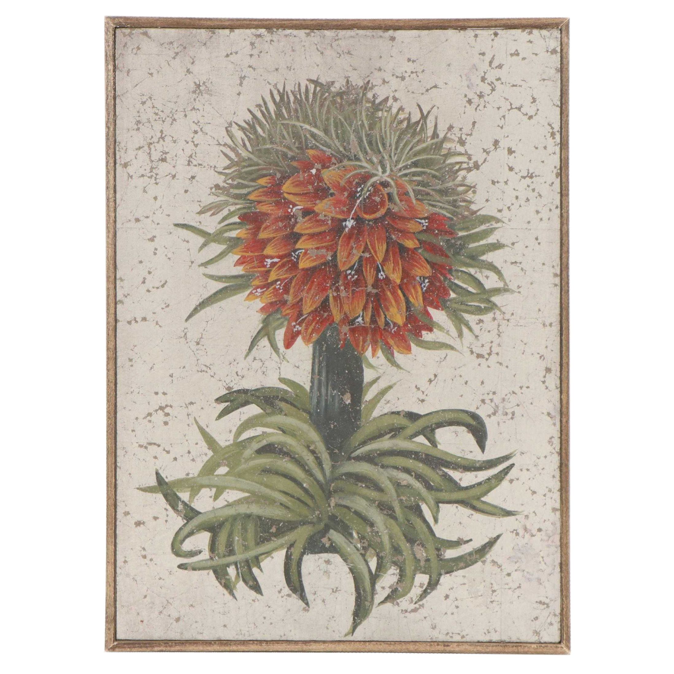Botanical Oil Painting of Flowers