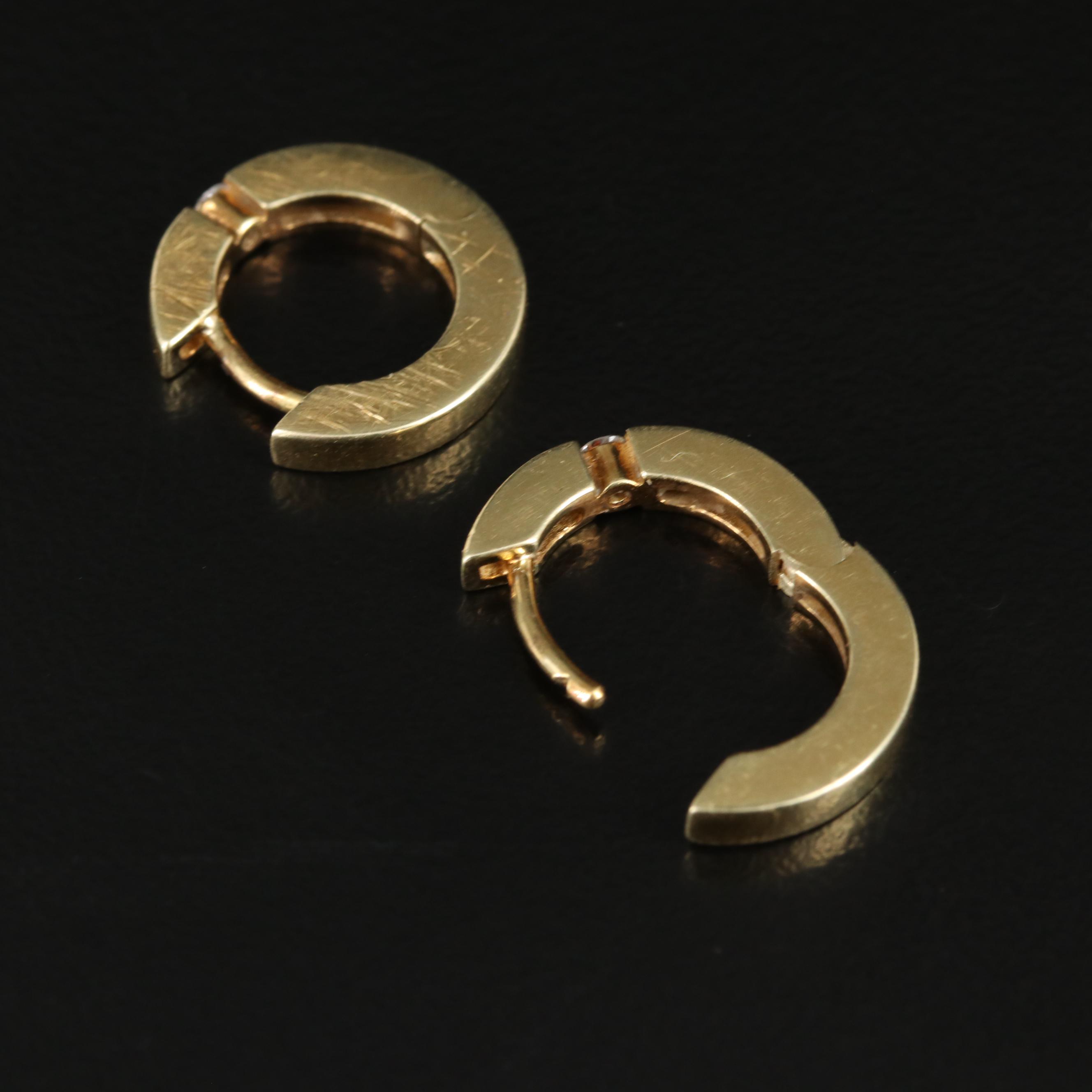 Breuning 14K 0.06 CTW Diamond Huggie Hoop Earrings