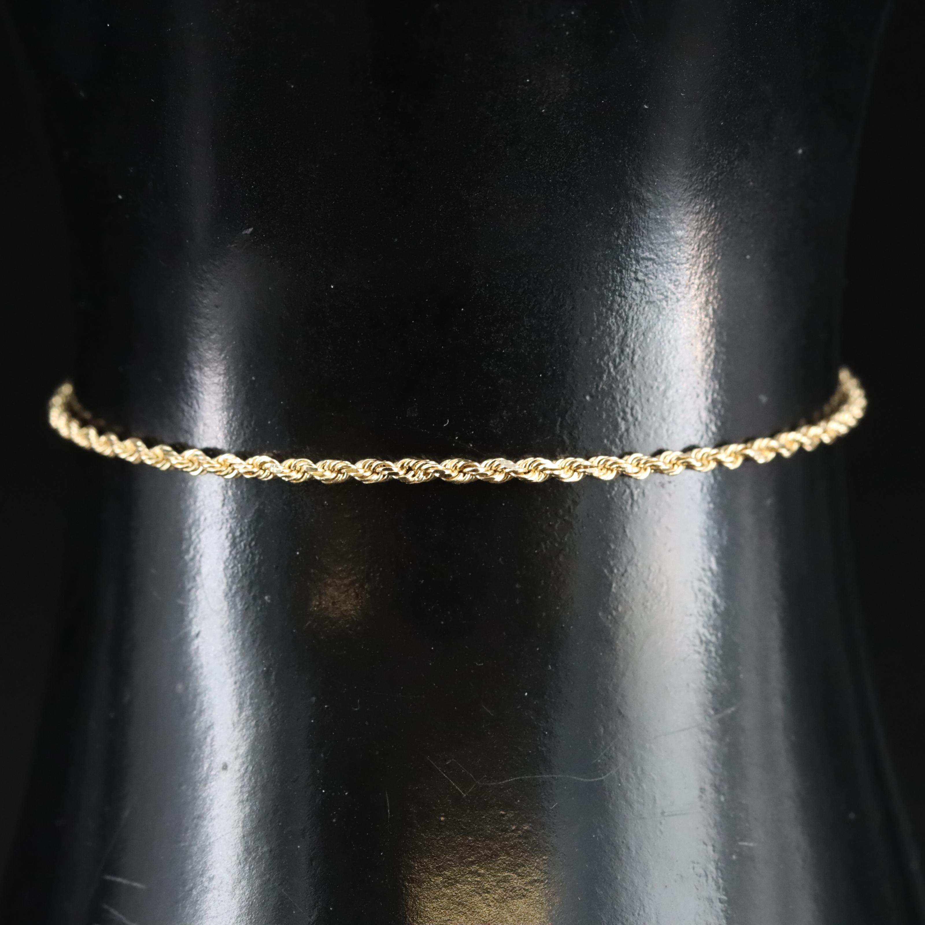 14K Rope Chain Bracelet