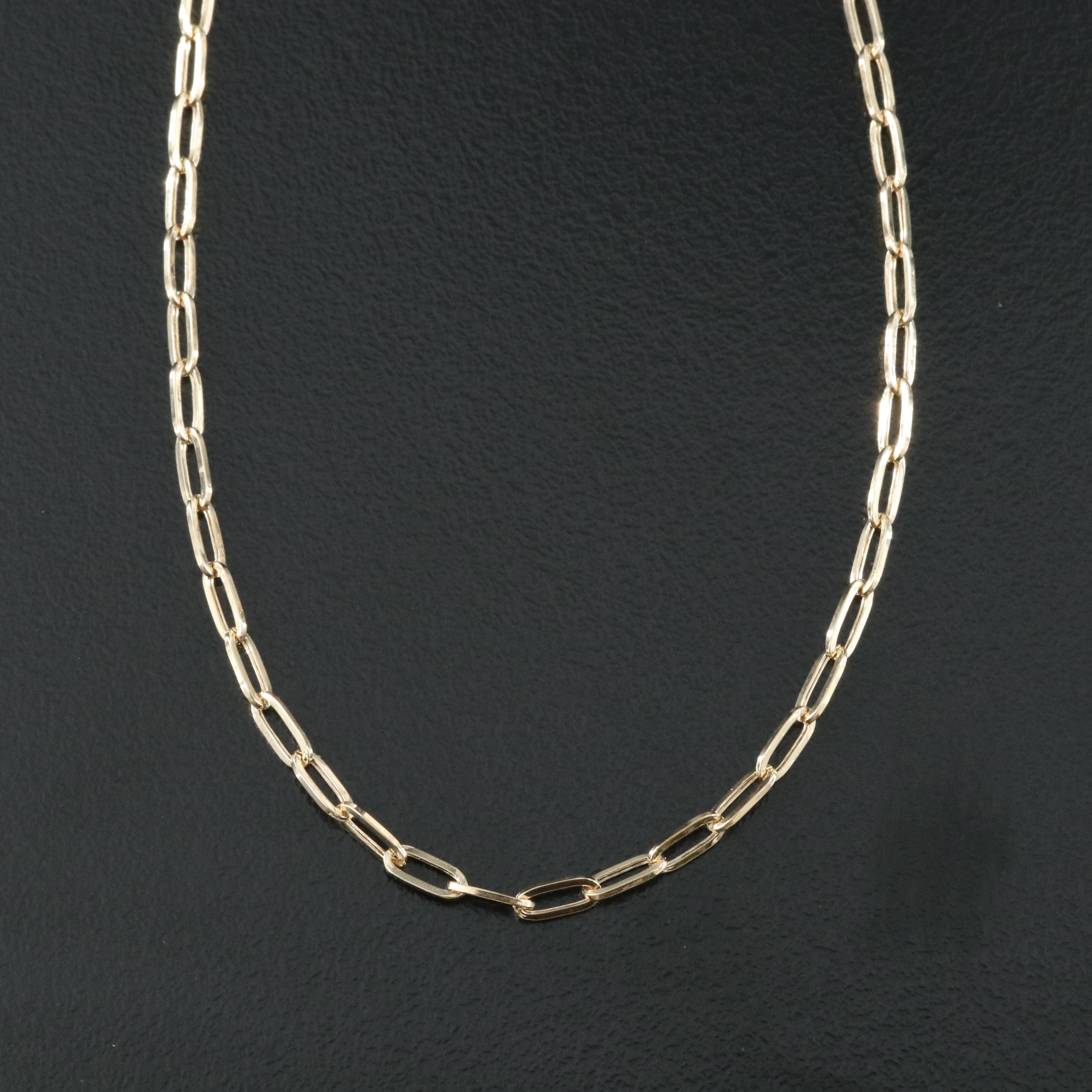 14K Paper Clip Link Necklace