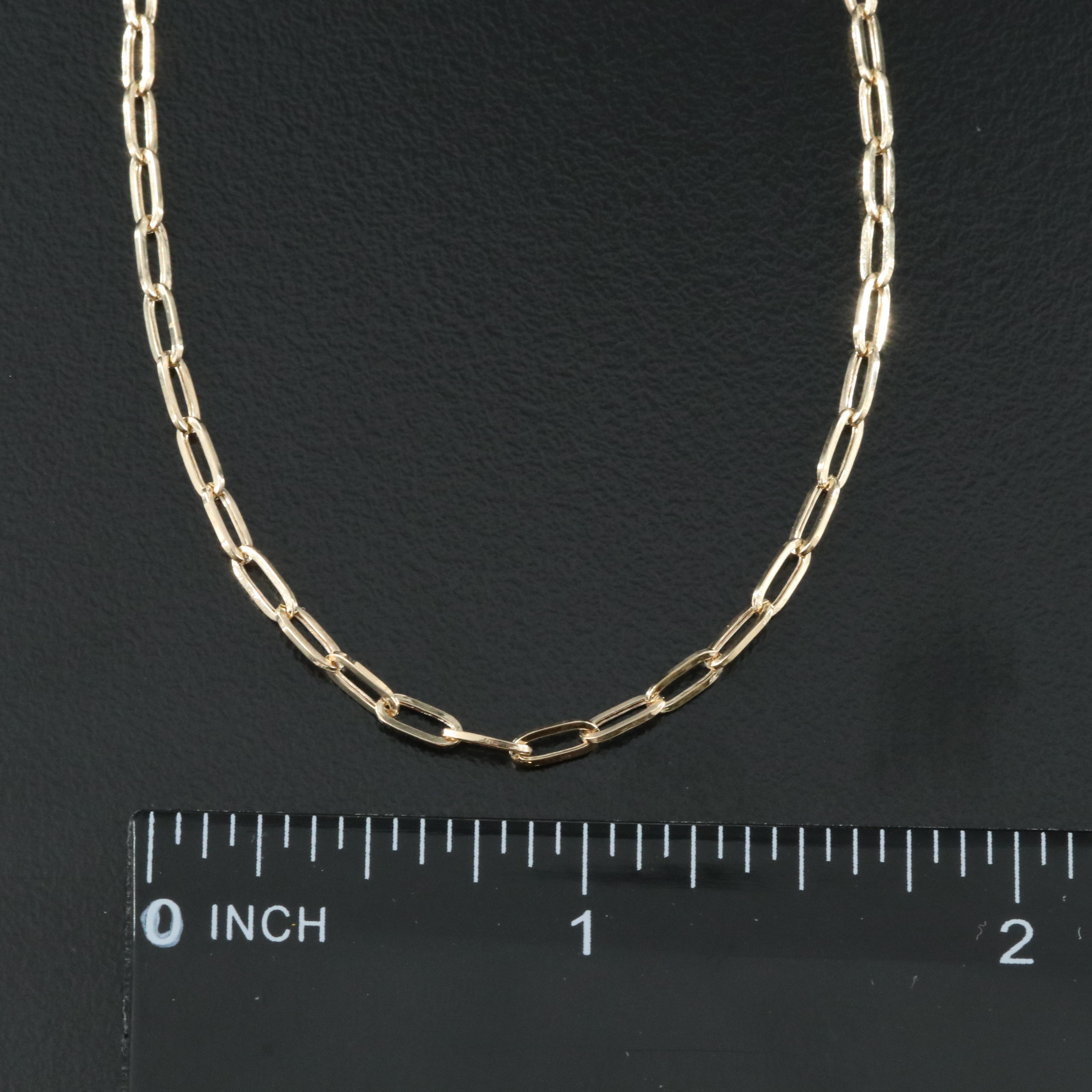 14K Paper Clip Link Necklace
