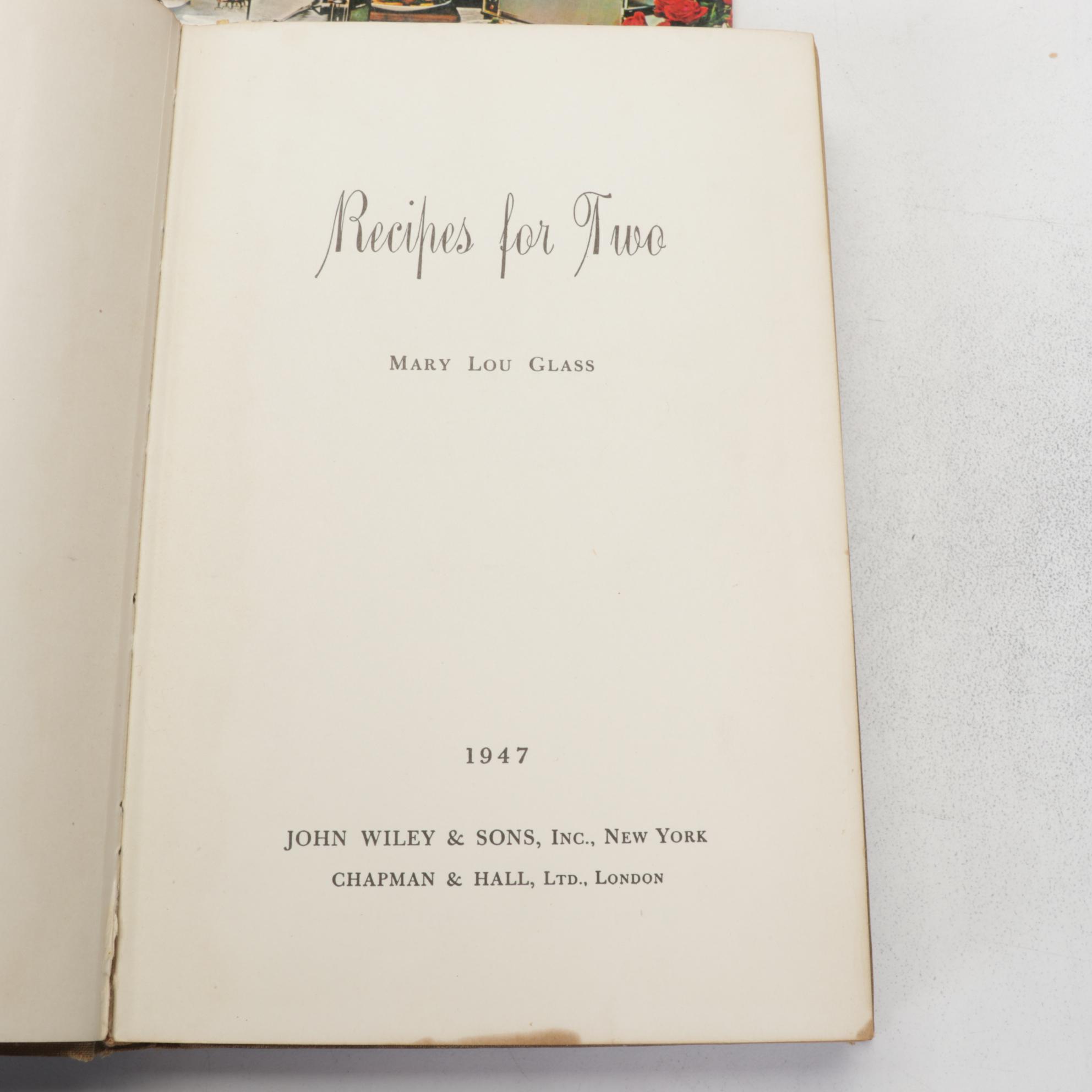 "Amy Vanderbilt's Complete Cookbook" with More Cookbooks and Menus