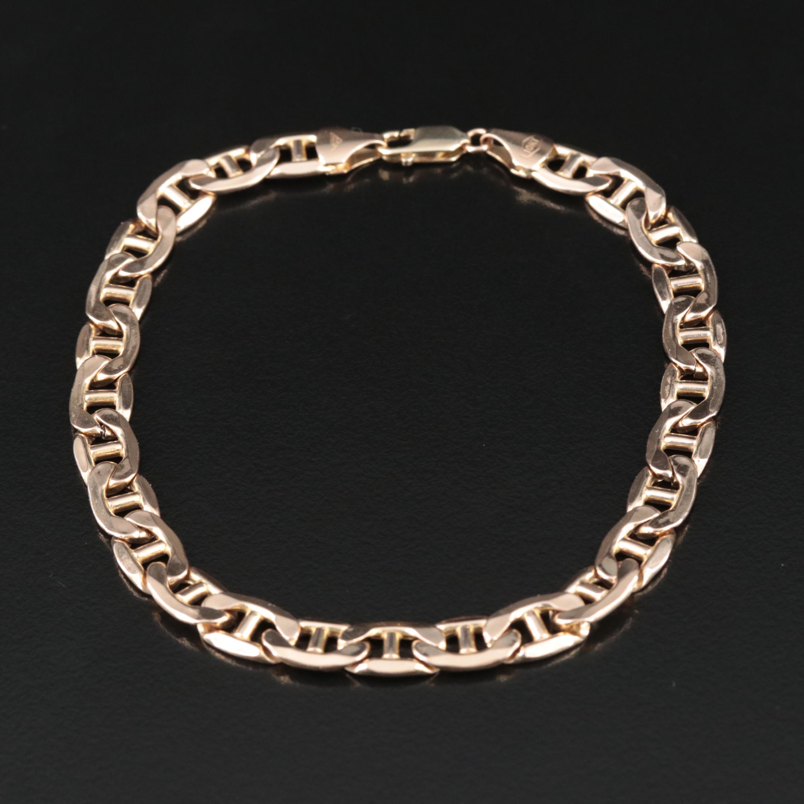 Italian 10K Mariner Chain Bracelet Everything But The House