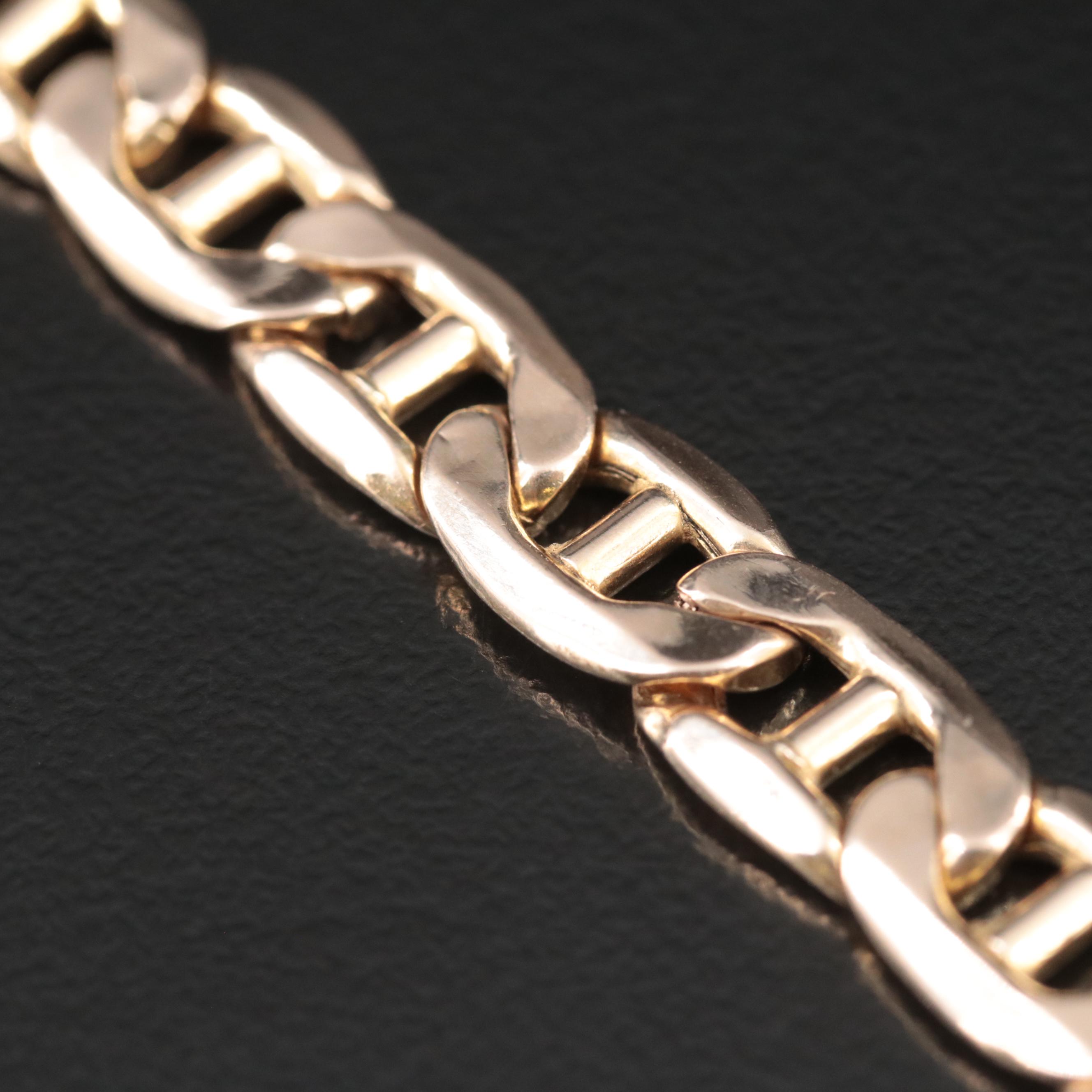 Italian 10K Mariner Chain Bracelet