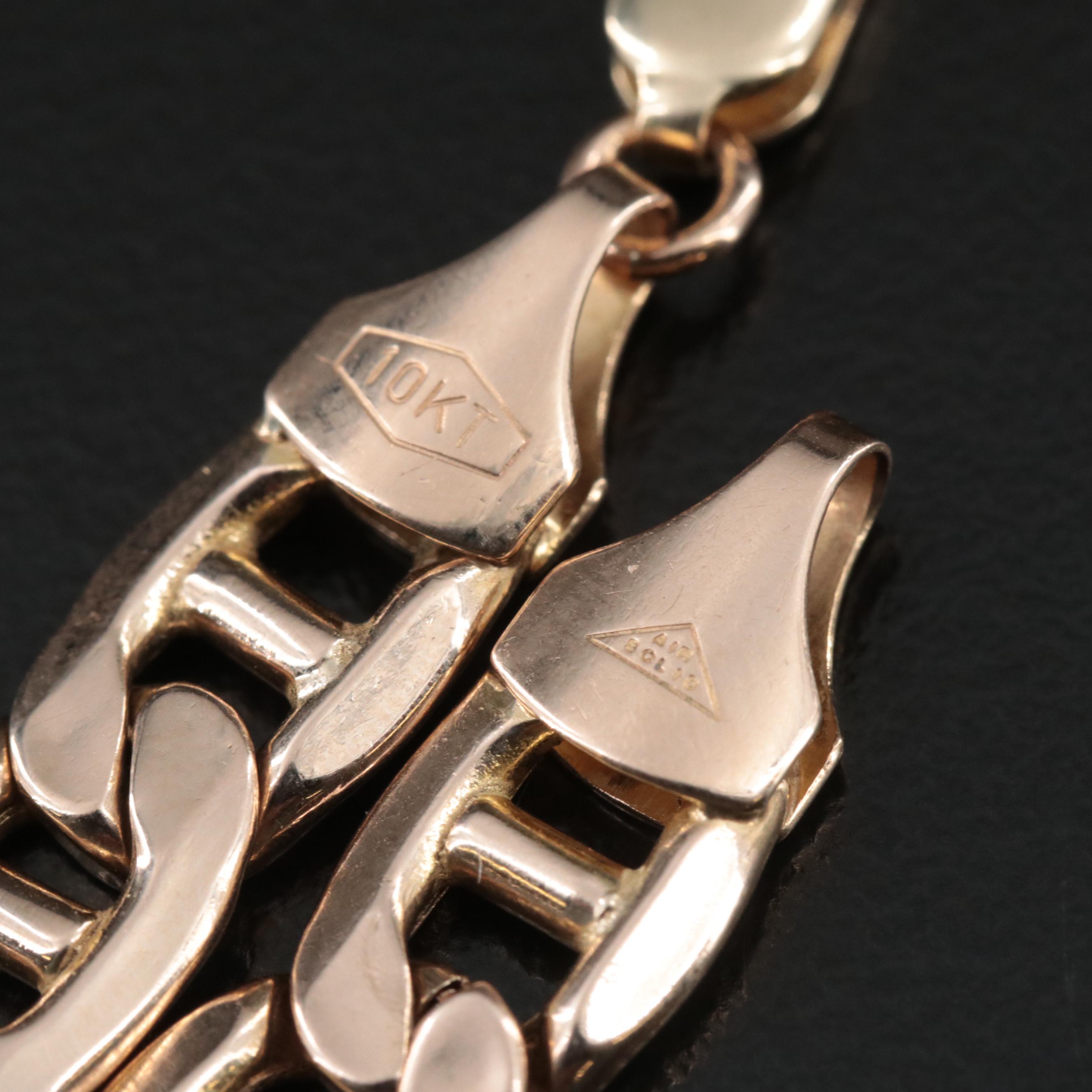 Italian 10K Mariner Chain Bracelet