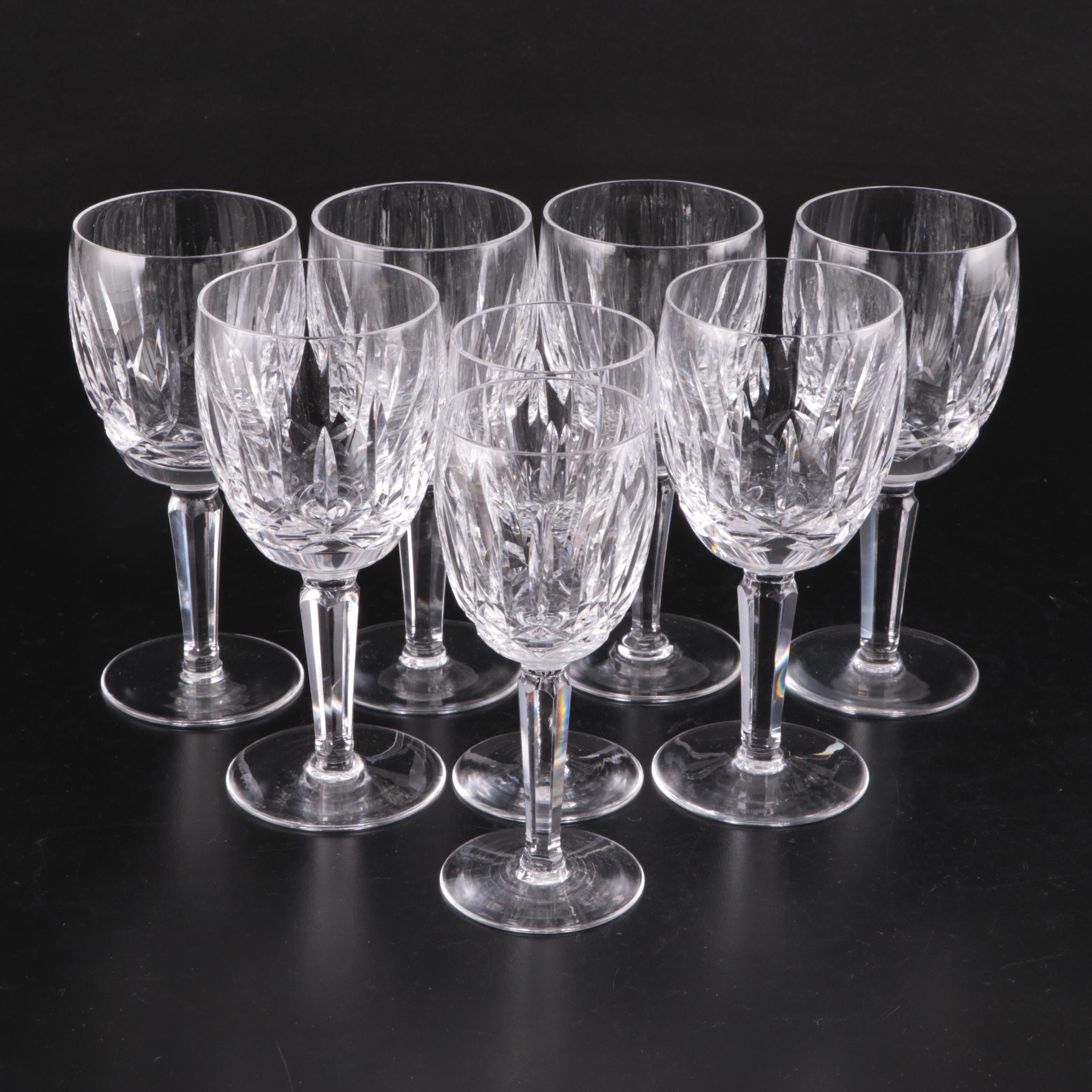 Waterford Crystal "Kildare" Water Goblets and Wine Glasses