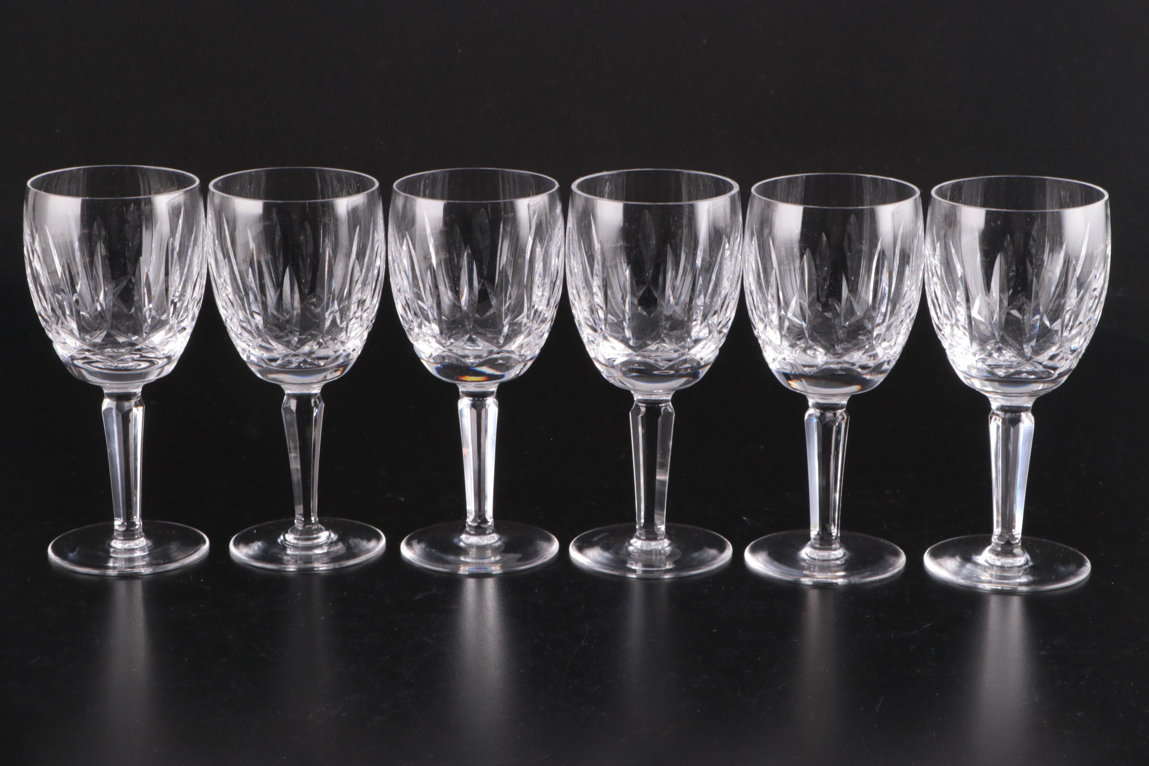 Waterford Crystal "Kildare" Water Goblets and Wine Glasses
