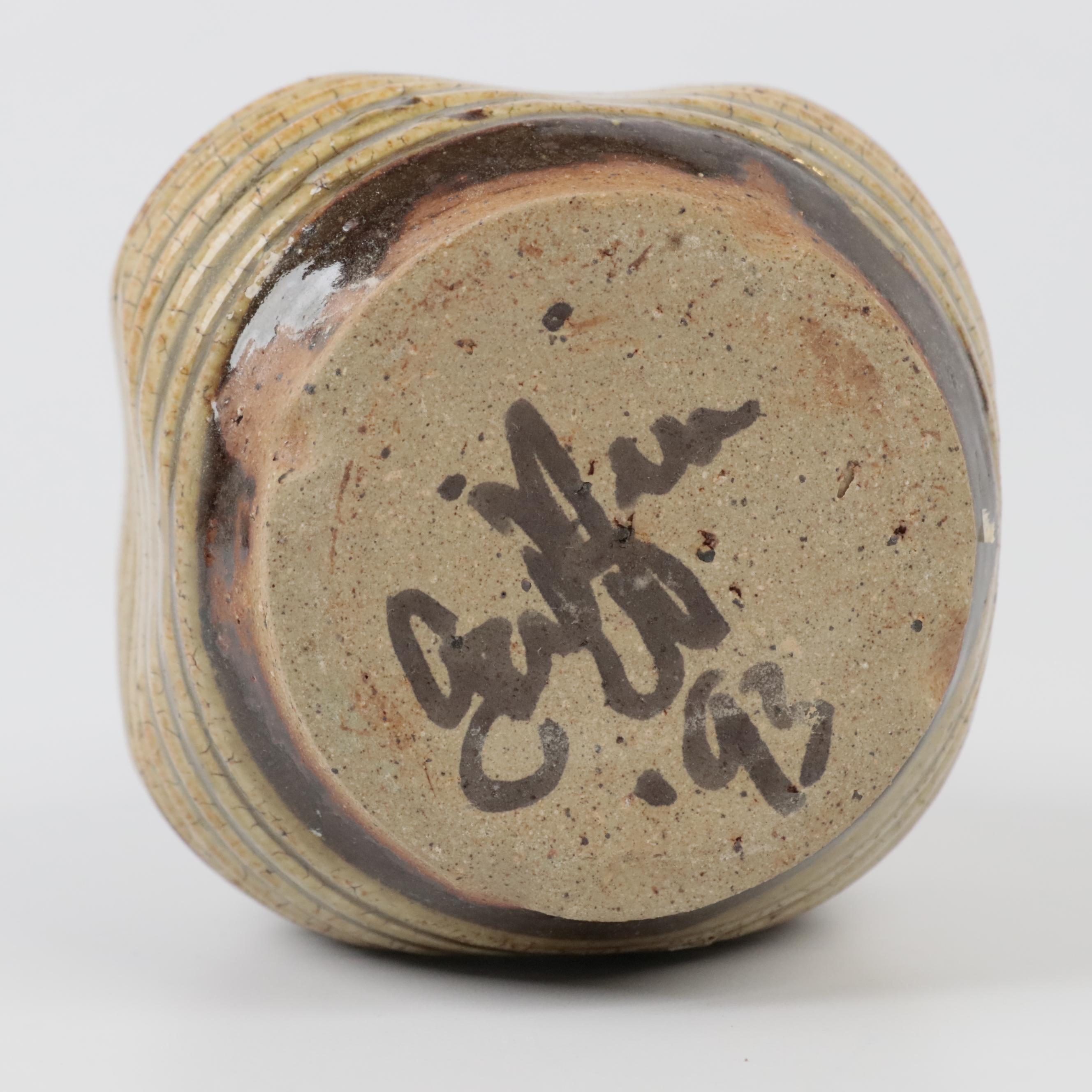 Isabel Parks Signed Vase with Other Artist Signed Art Pottery Vase and Planter