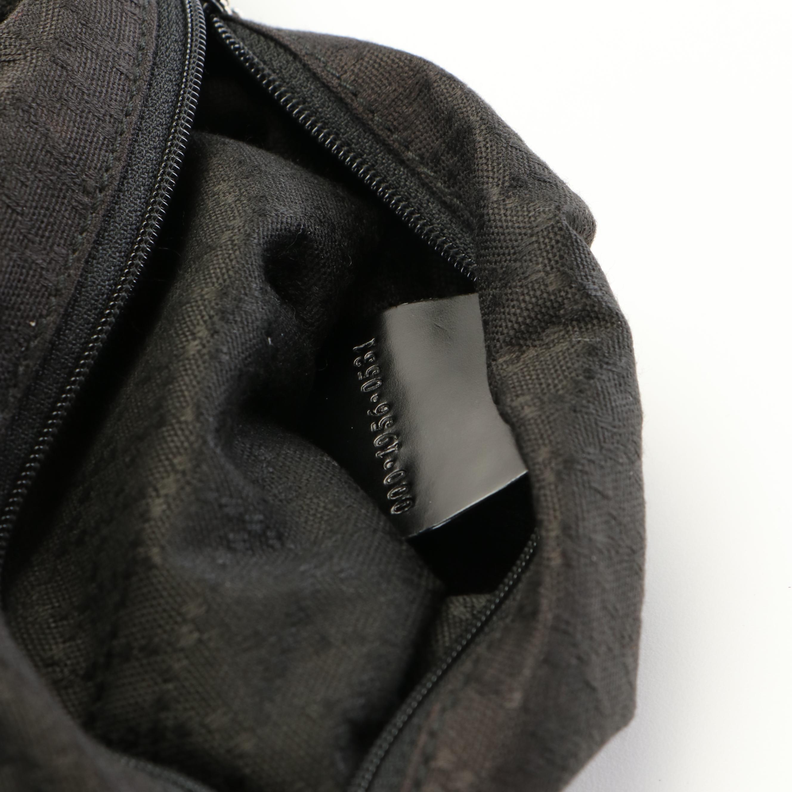 Gucci Bamboo Shoulder Bag  in Black Nylon