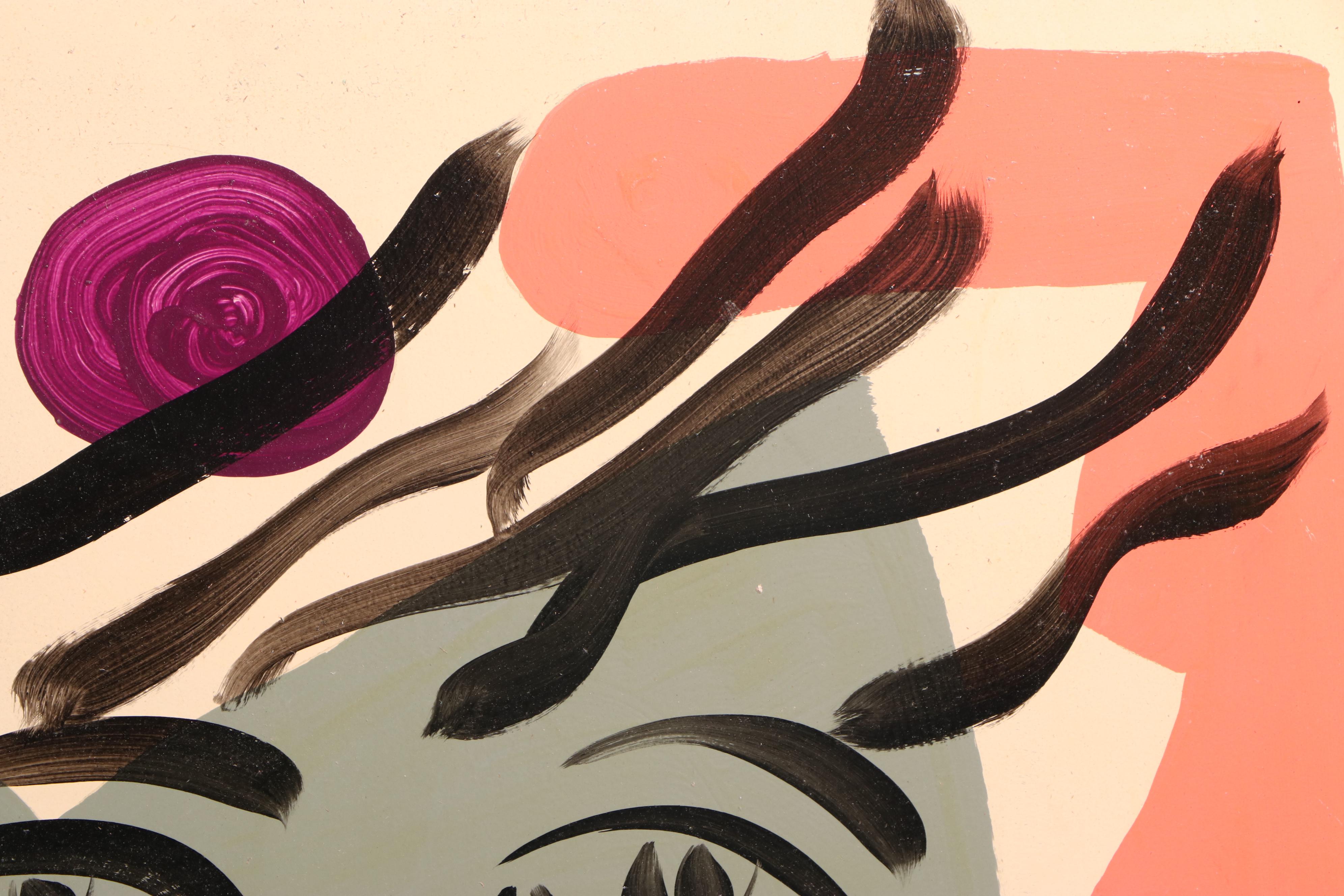 Peter Keil Monumental Abstract Portrait Acrylic Painting “Paris Nights”