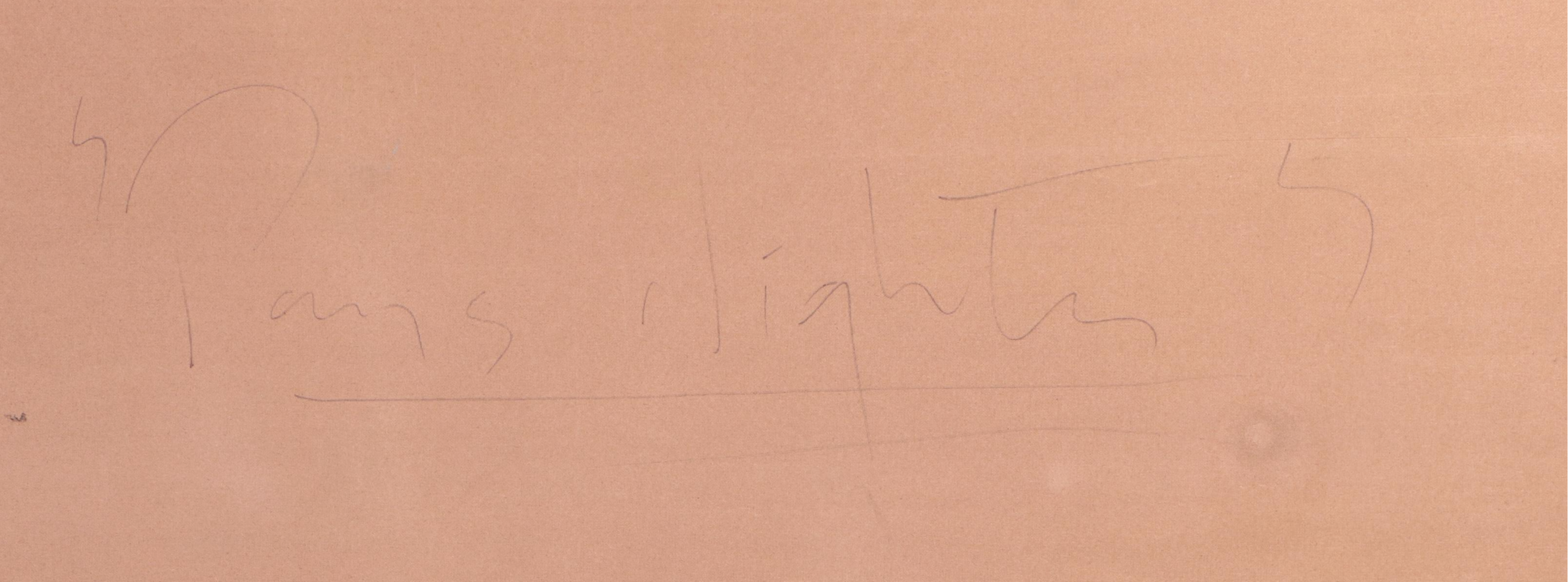 Peter Keil Monumental Abstract Portrait Acrylic Painting “Paris Nights”